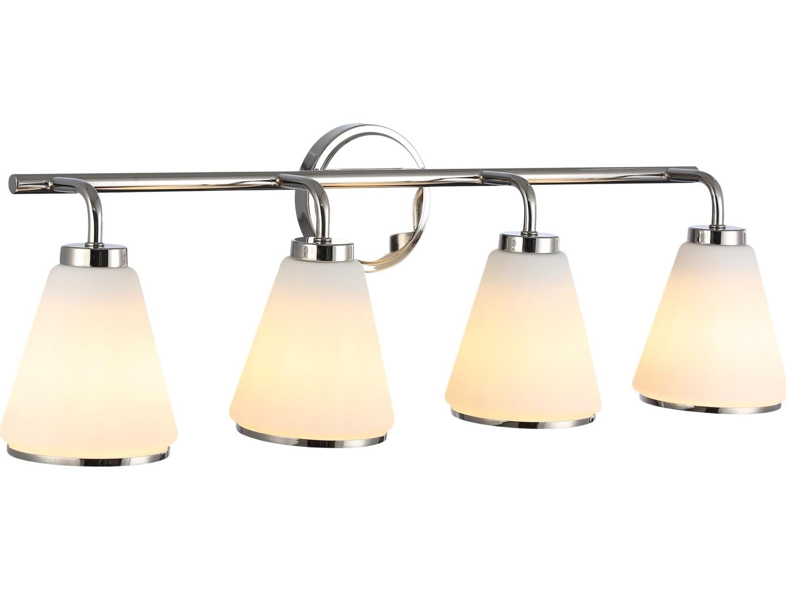 Artcraft Zoey 4-Light Polished Nickel Vanity Light