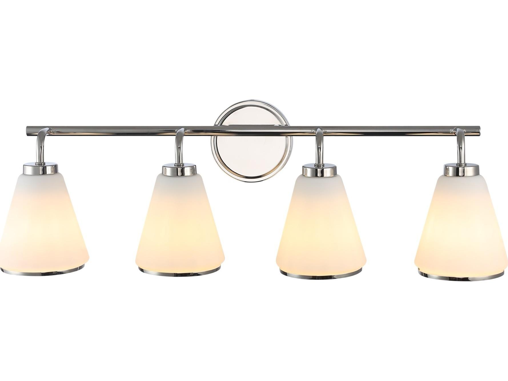 Artcraft Zoey 4-Light Polished Nickel Vanity Light