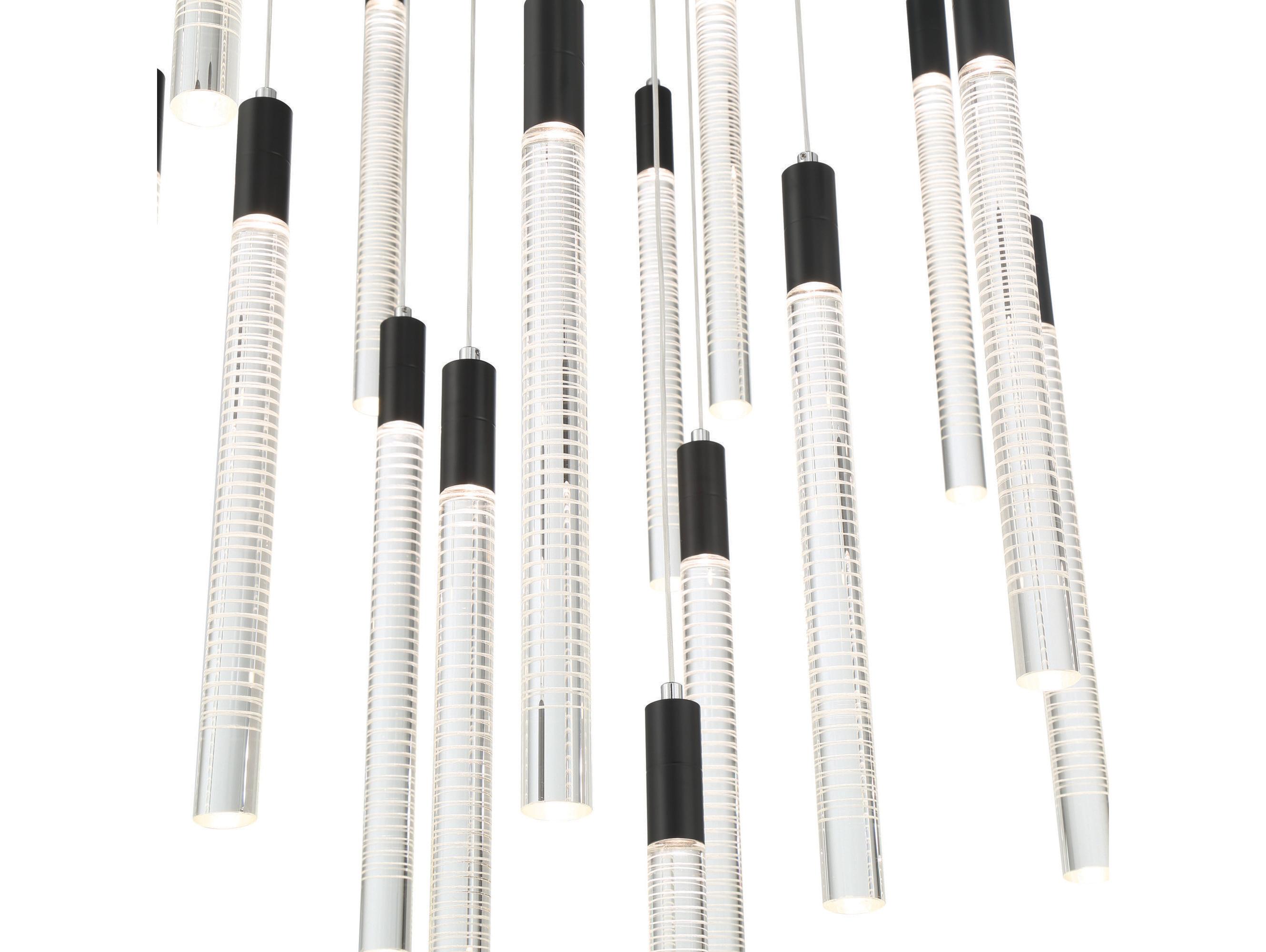 Artcraft Celine 20-Light Brass Cylinder Pendant