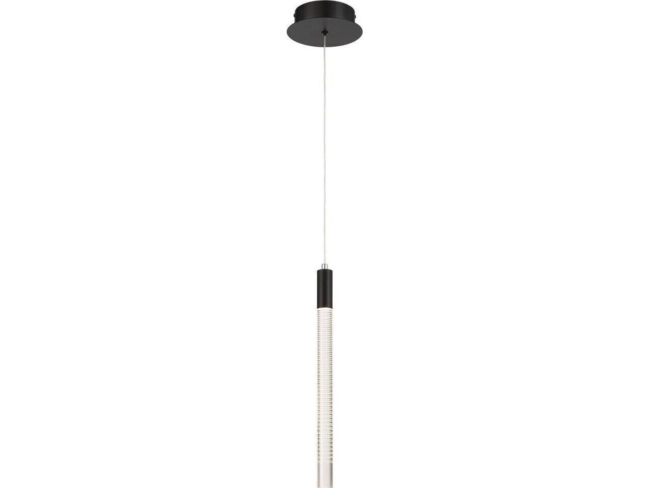 Artcraft Celine 1-Light Black Cylinder Mini Pendant