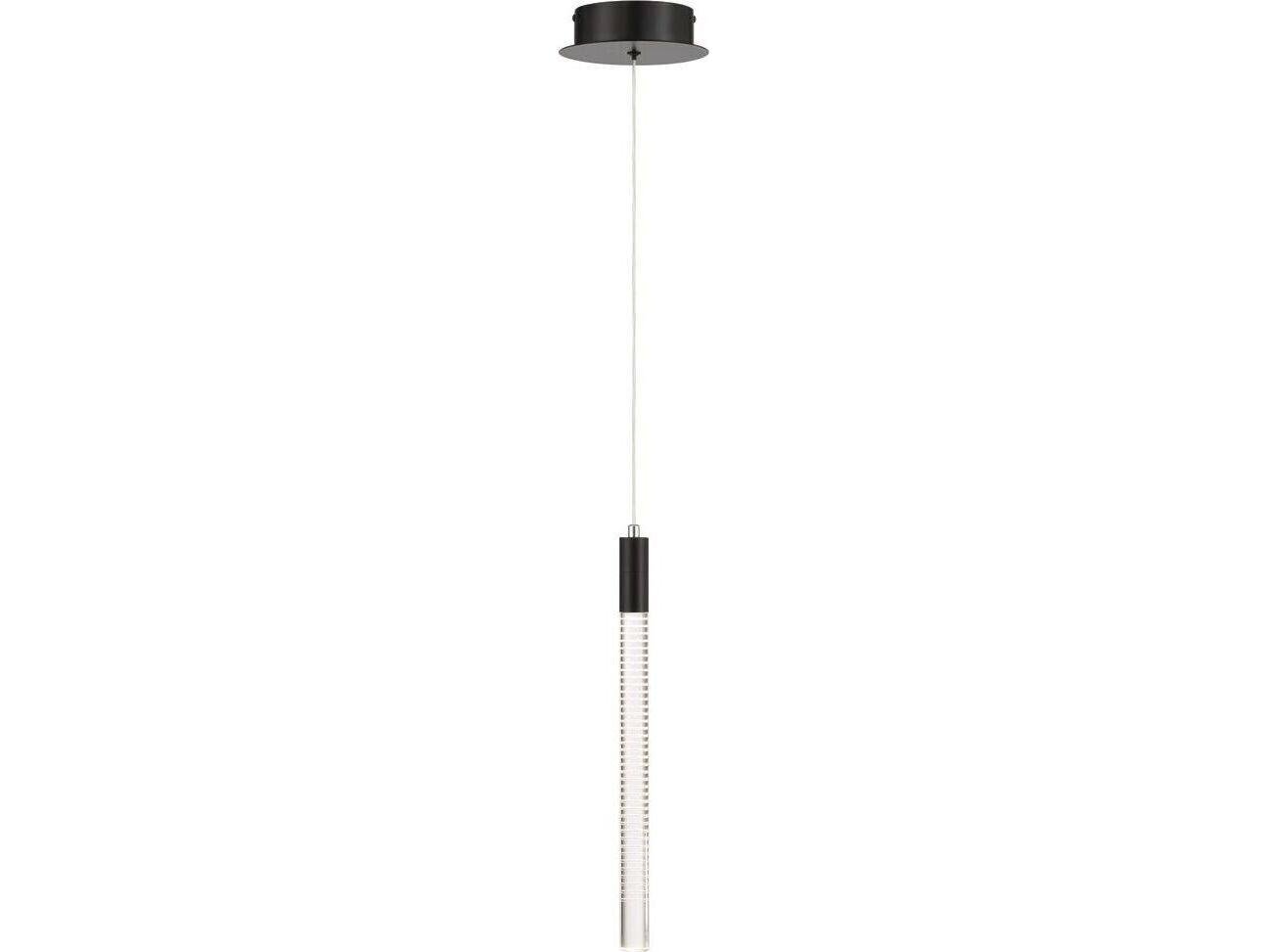 Artcraft Celine 1-Light Black Cylinder Mini Pendant