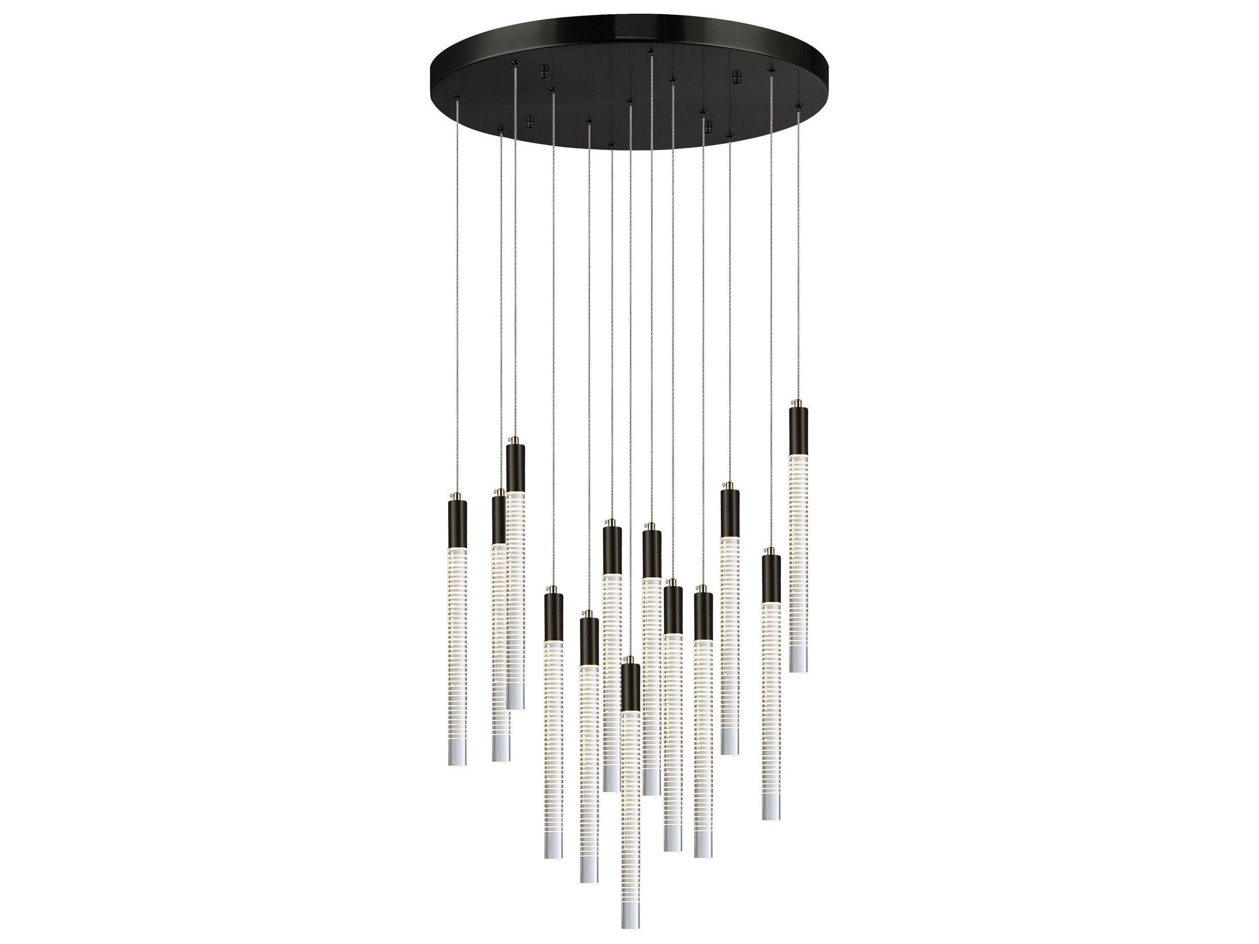 Artcraft Celine 13-Light Black Cylinder Pendant