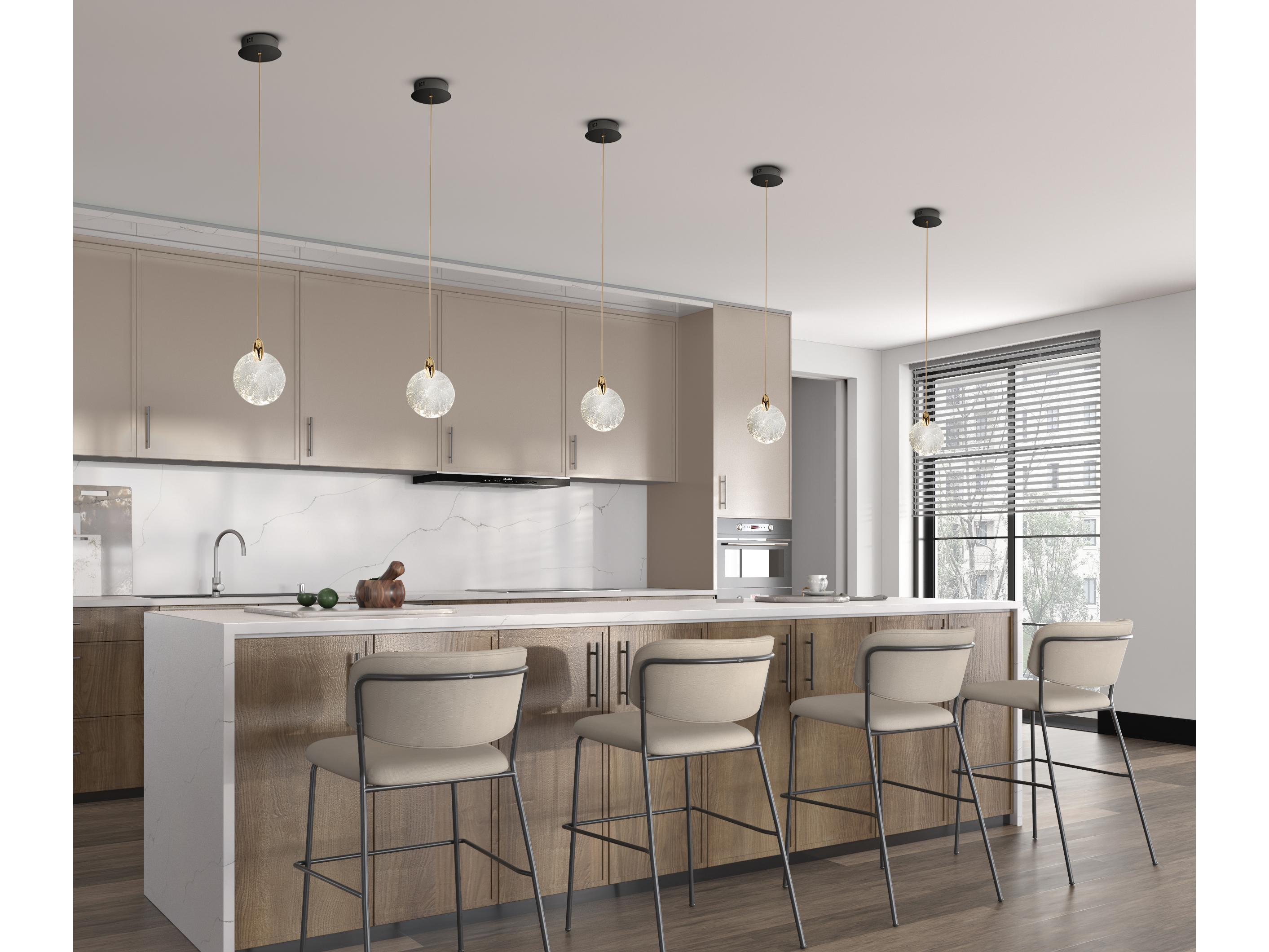 Artcraft Snowflake Satin Brass Mini Pendant