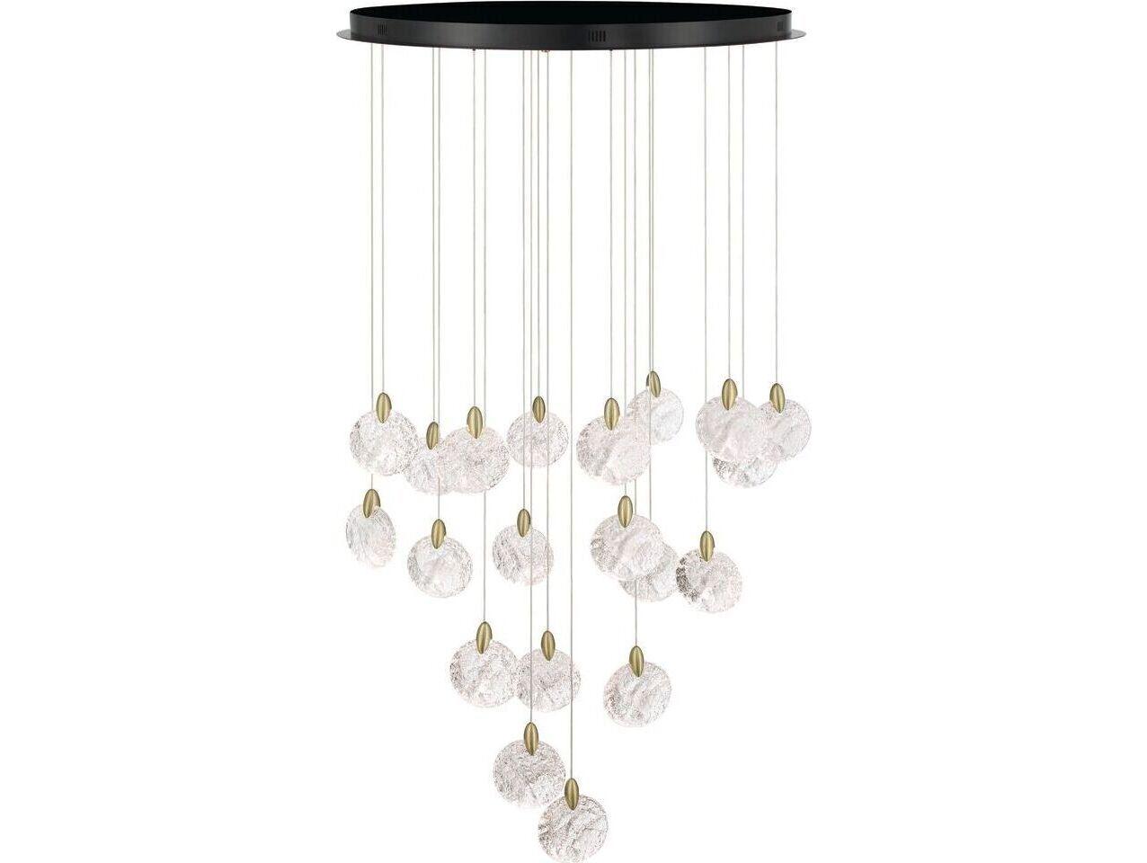 Artcraft Snowflake 20-Light Satin Brass Pendant