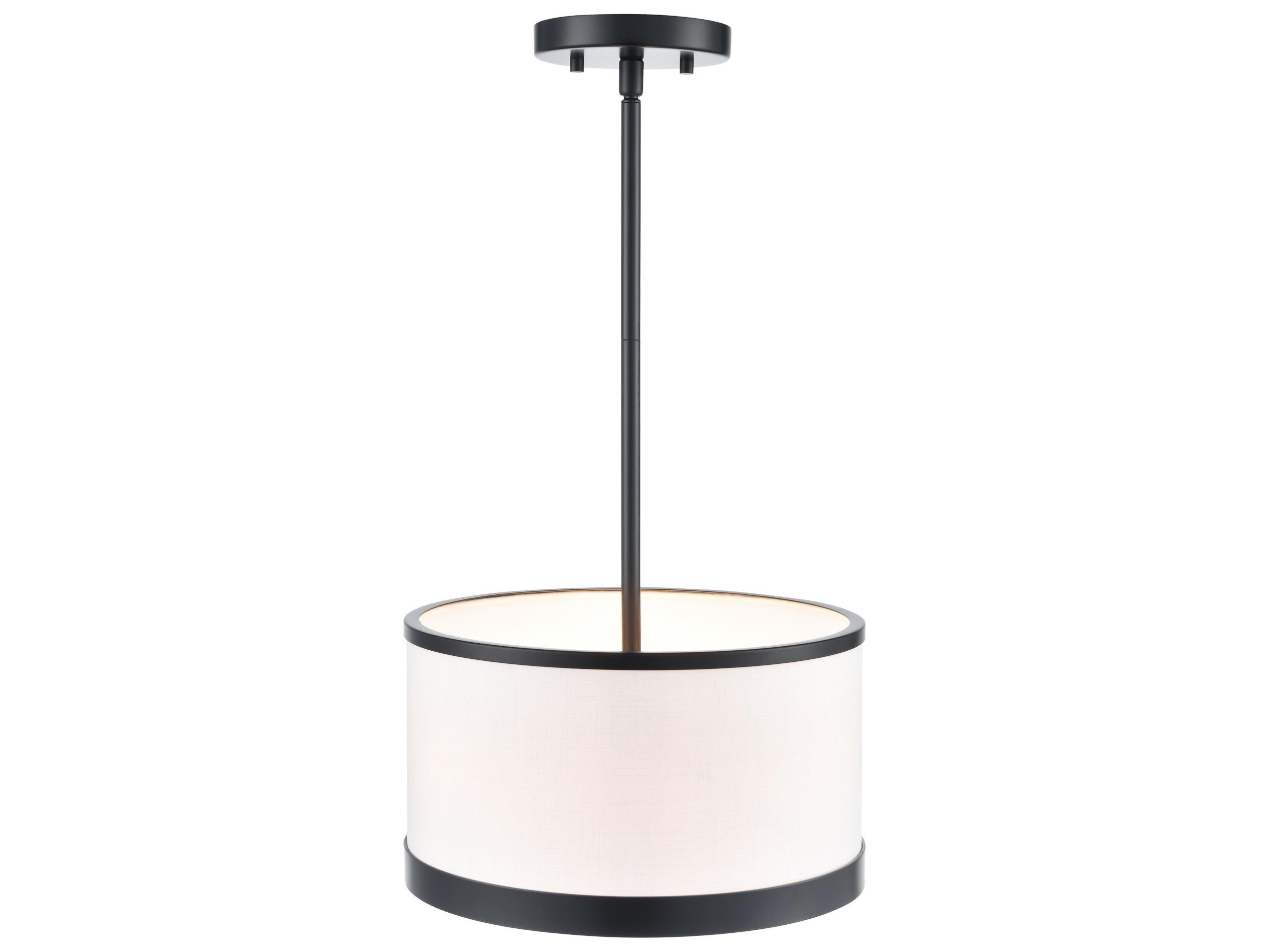 Artcraft High Street 3-Light Black Drum Pendant