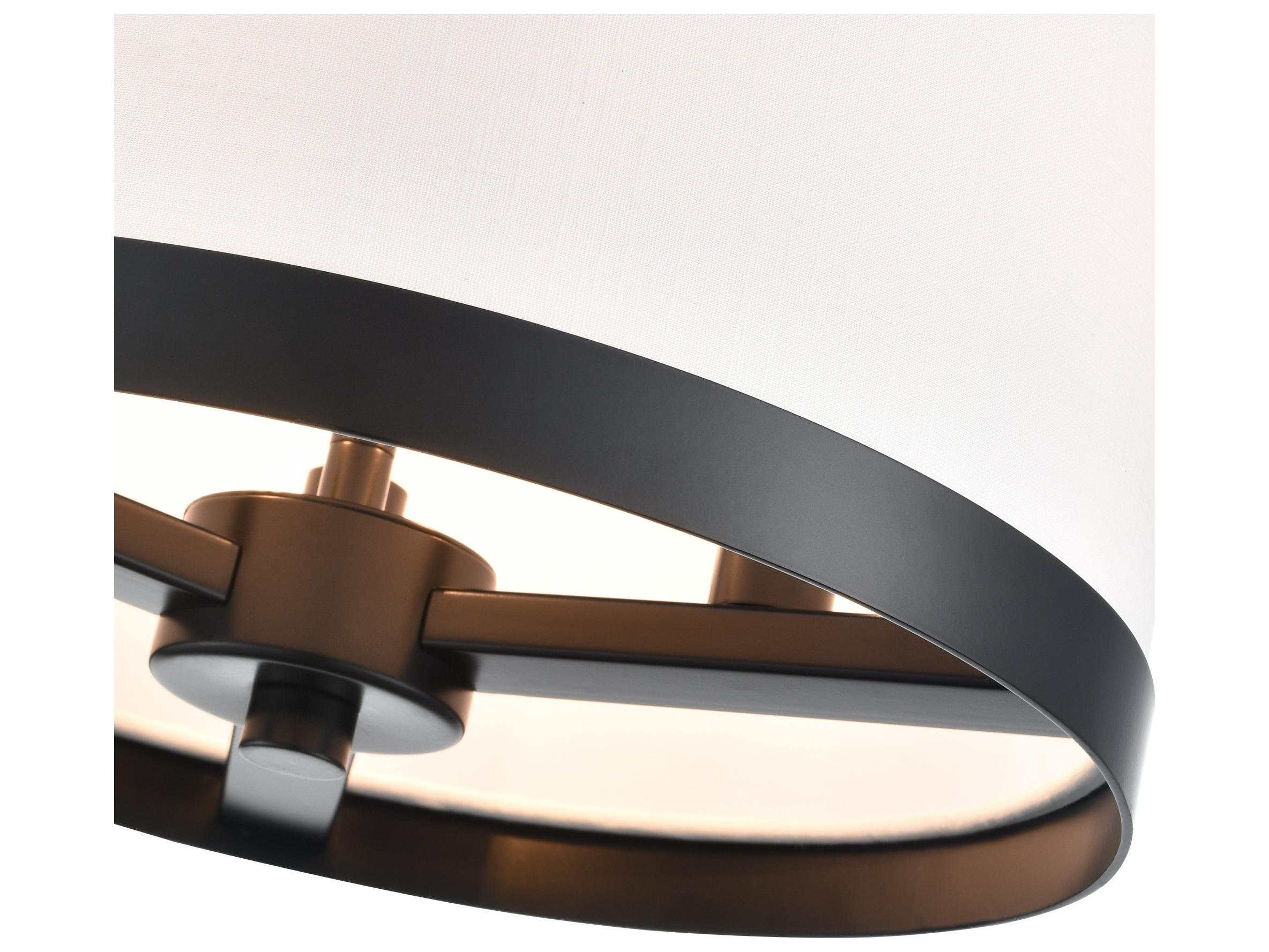 Artcraft High Street 3-Light Black Drum Pendant