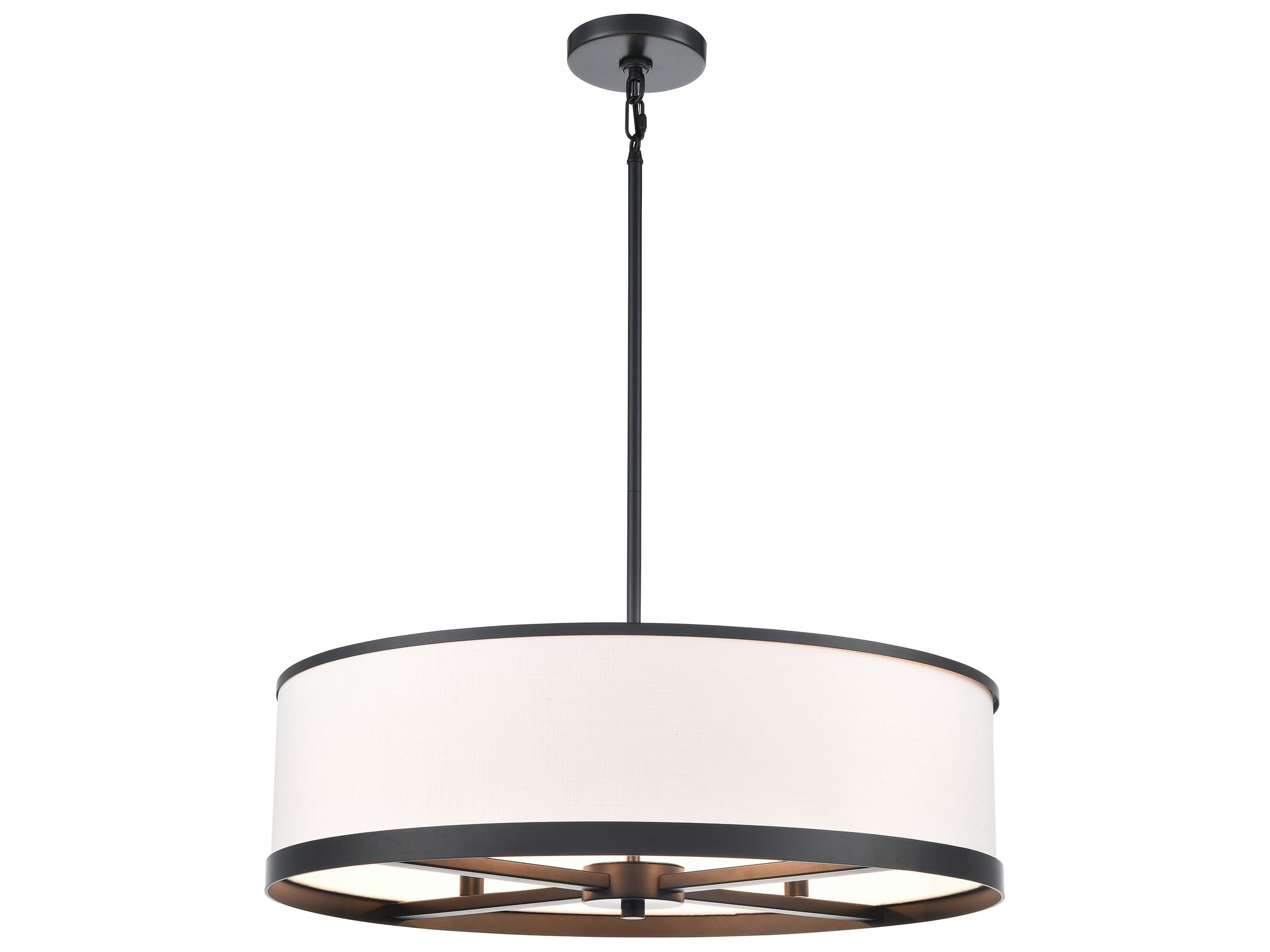 Artcraft High Street 4-Light Black Drum Pendant