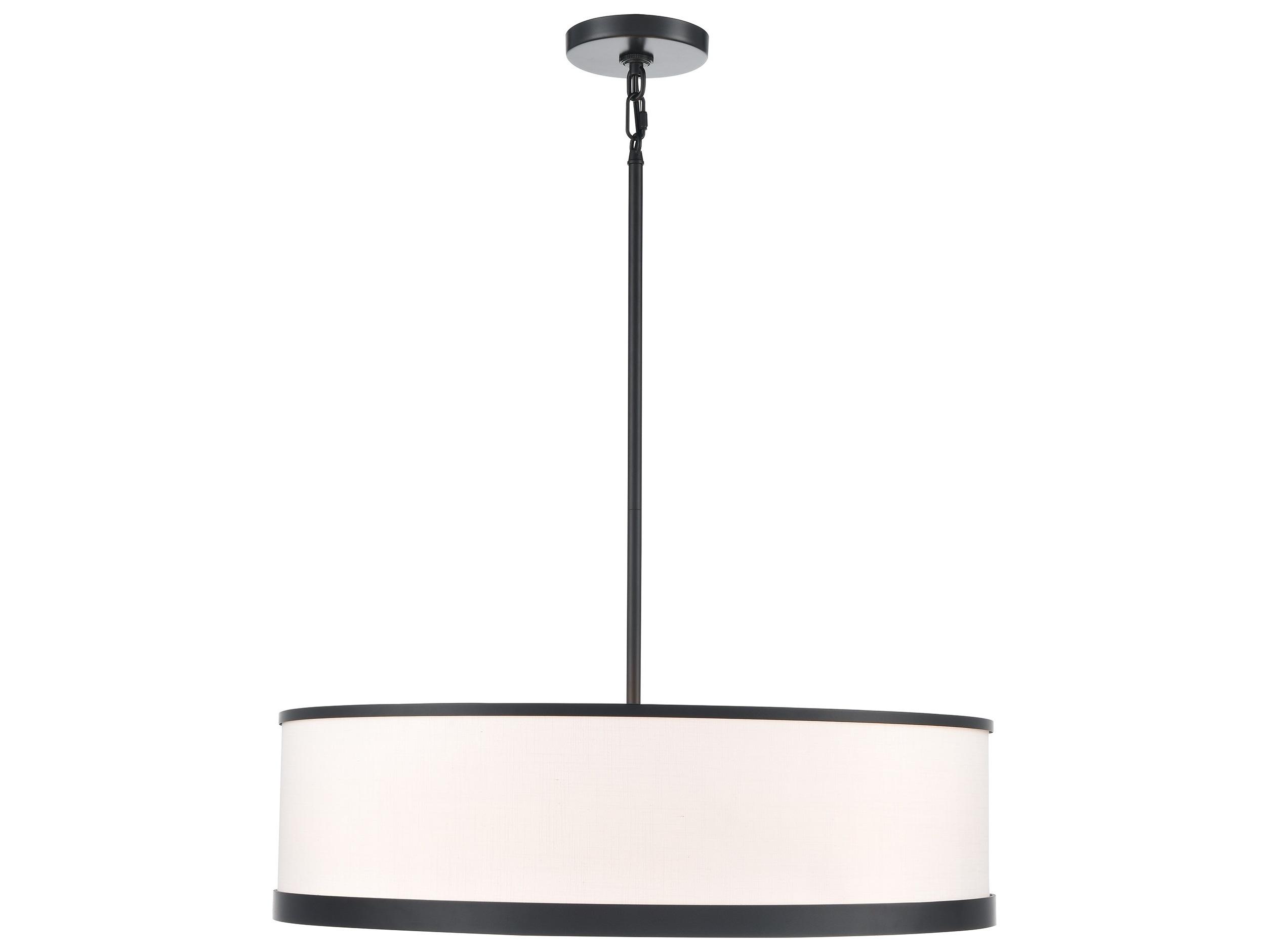 Artcraft High Street 4-Light Black Drum Pendant