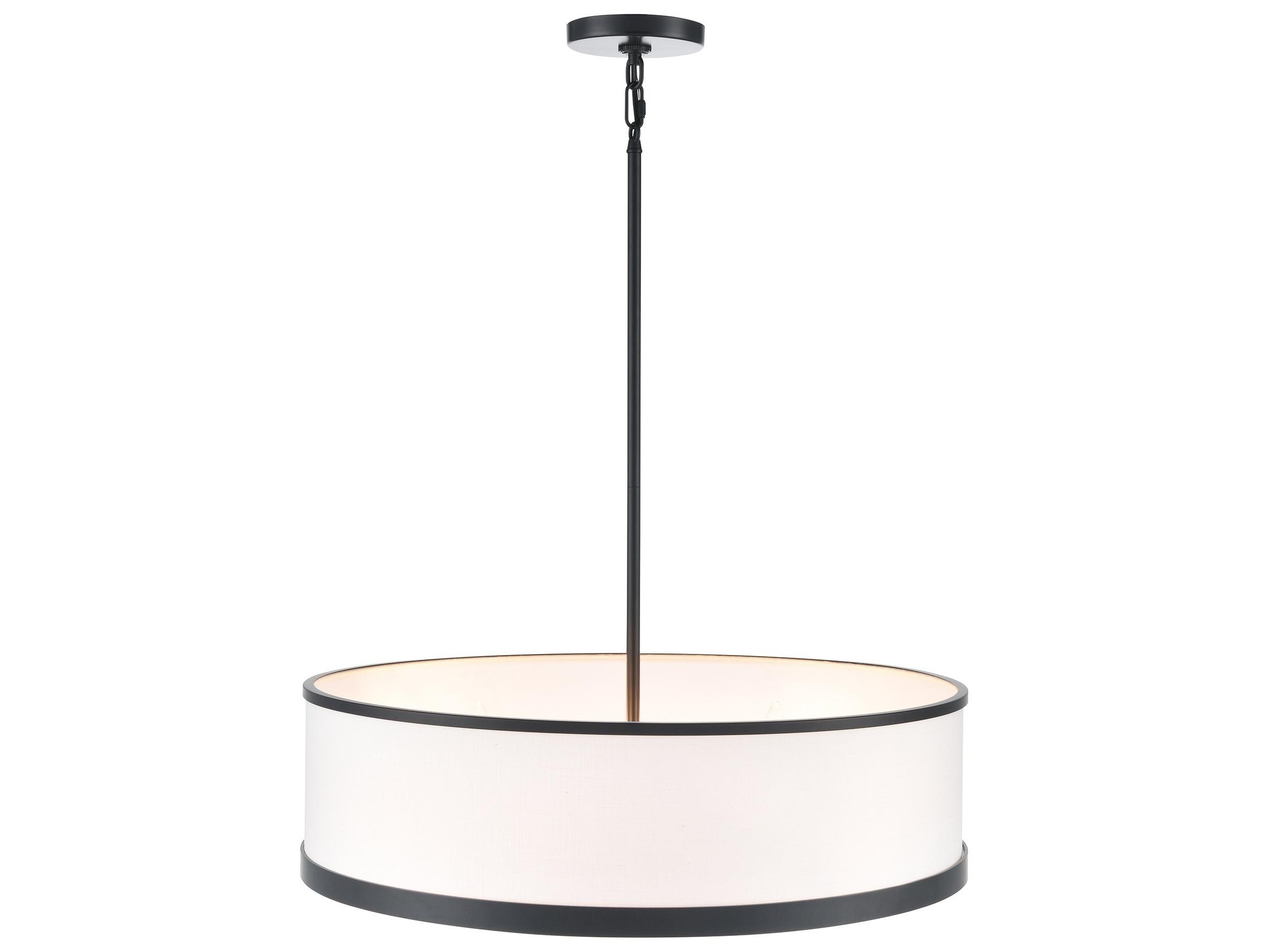 Artcraft High Street 4-Light Black Drum Pendant