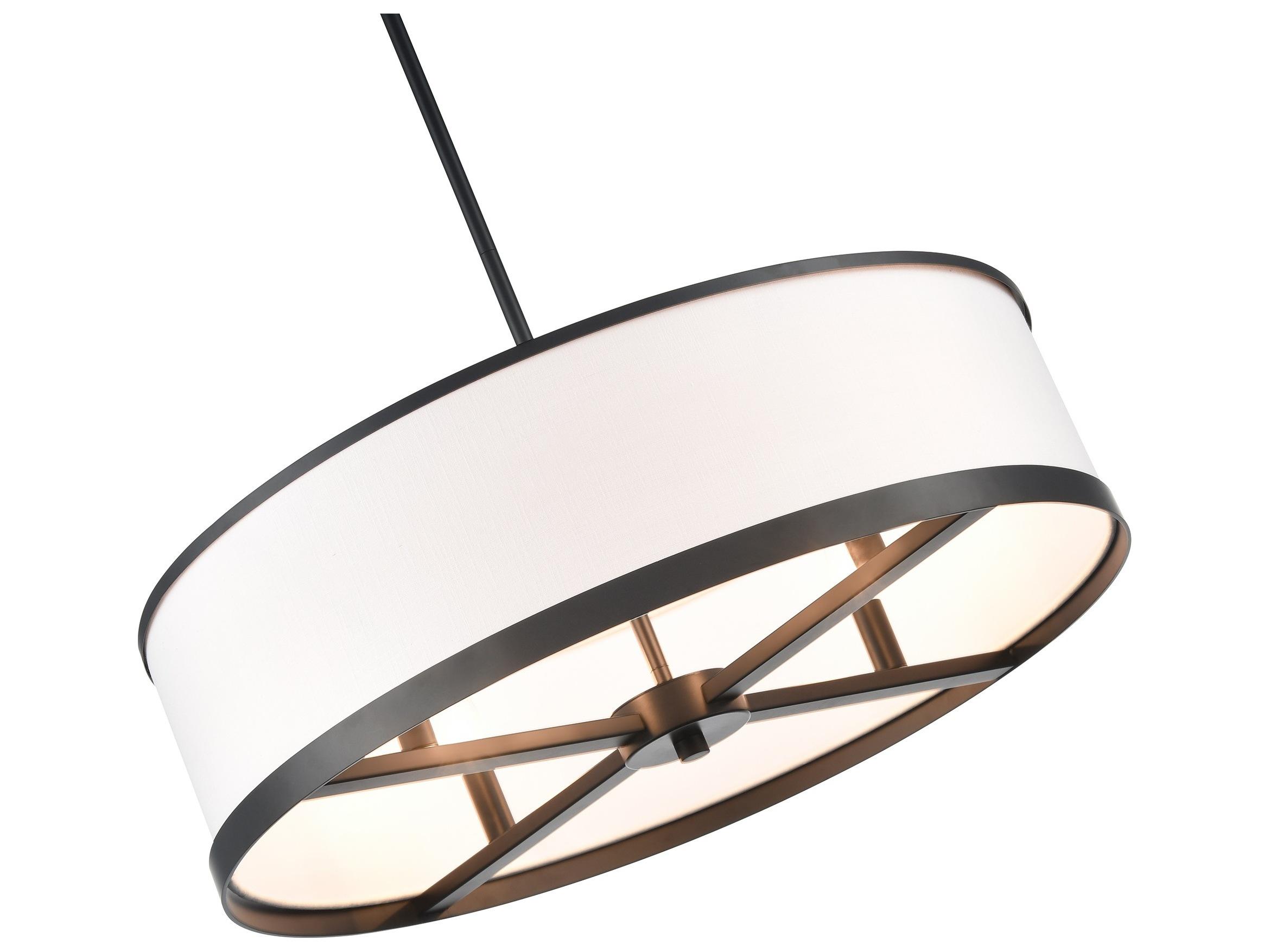 Artcraft High Street 4-Light Black Drum Pendant