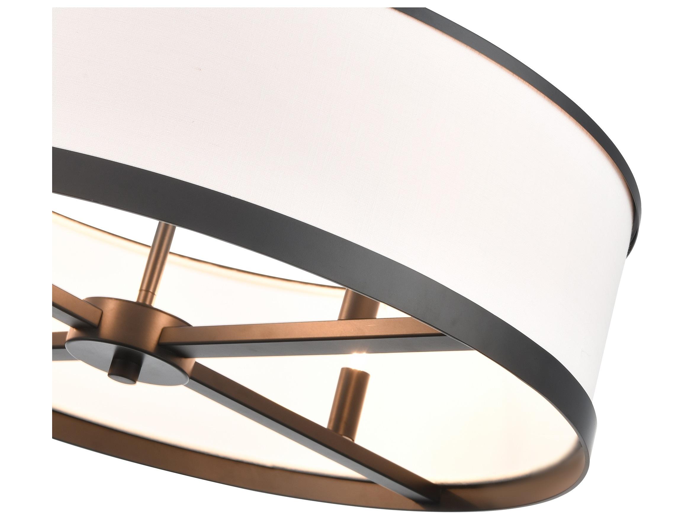 Artcraft High Street 4-Light Black Drum Pendant