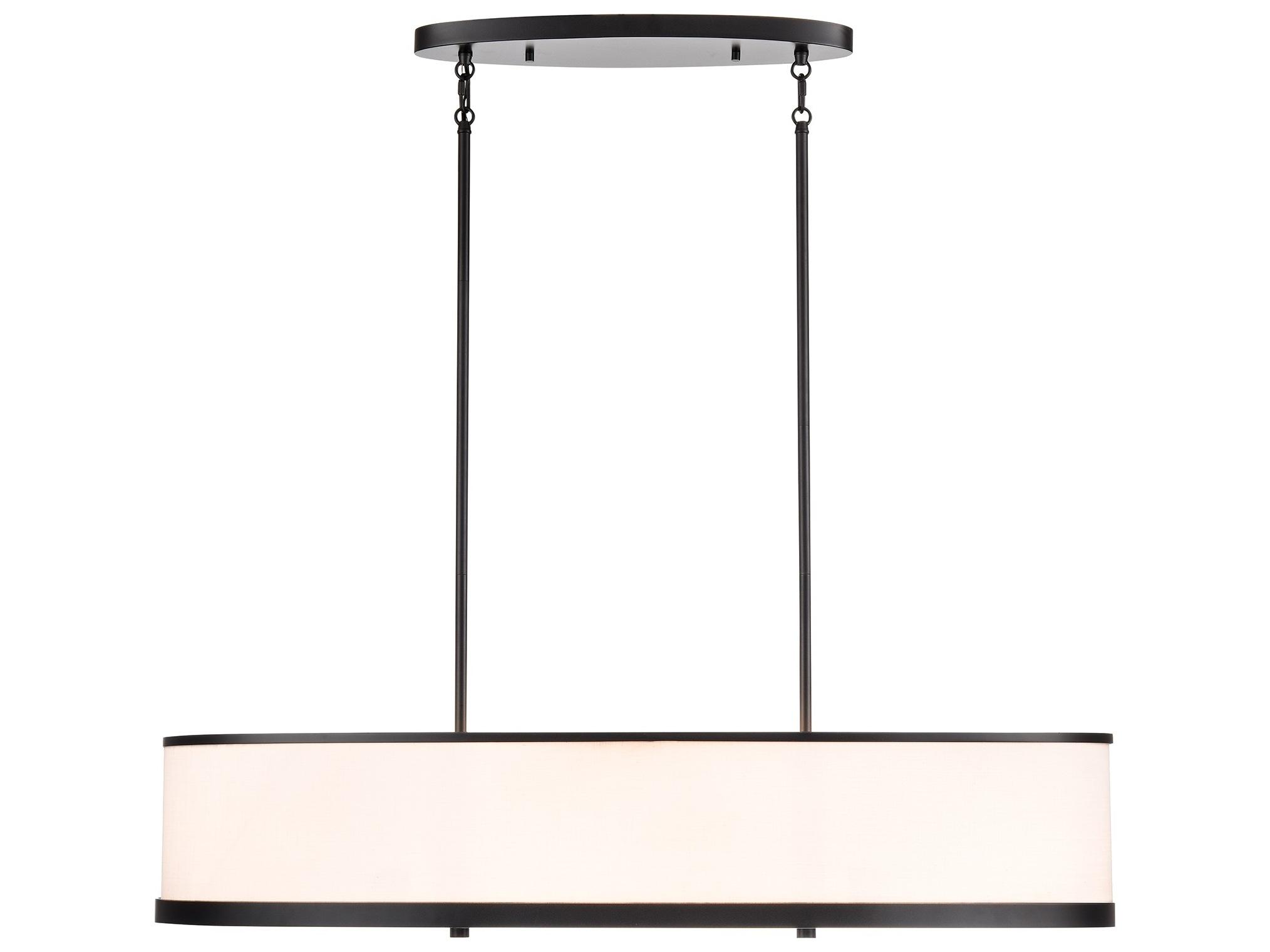 Artcraft High Street 8-Light Black Linear Island Pendant