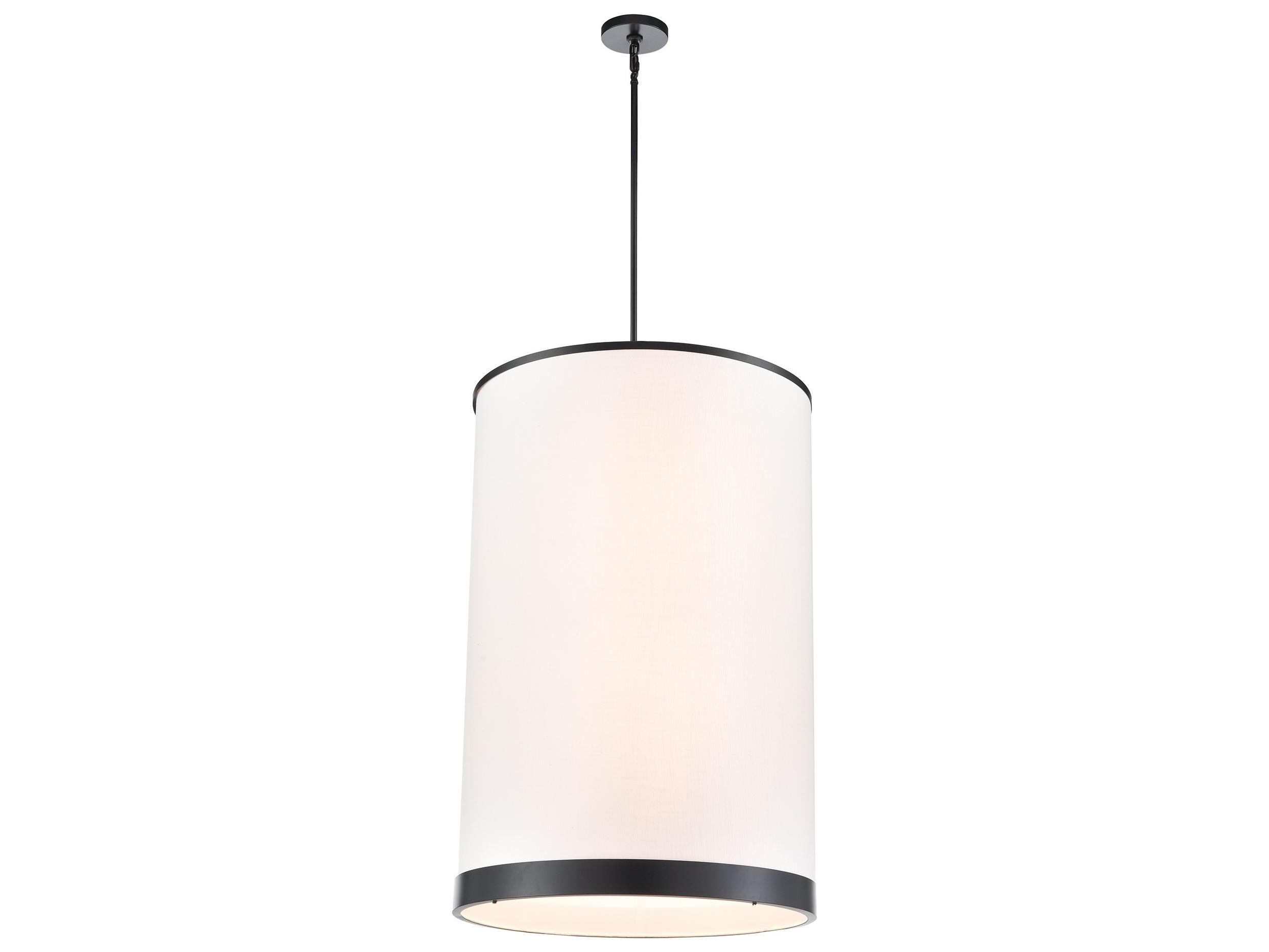 Artcraft High Street 8-Light Black Cylinder Pendant