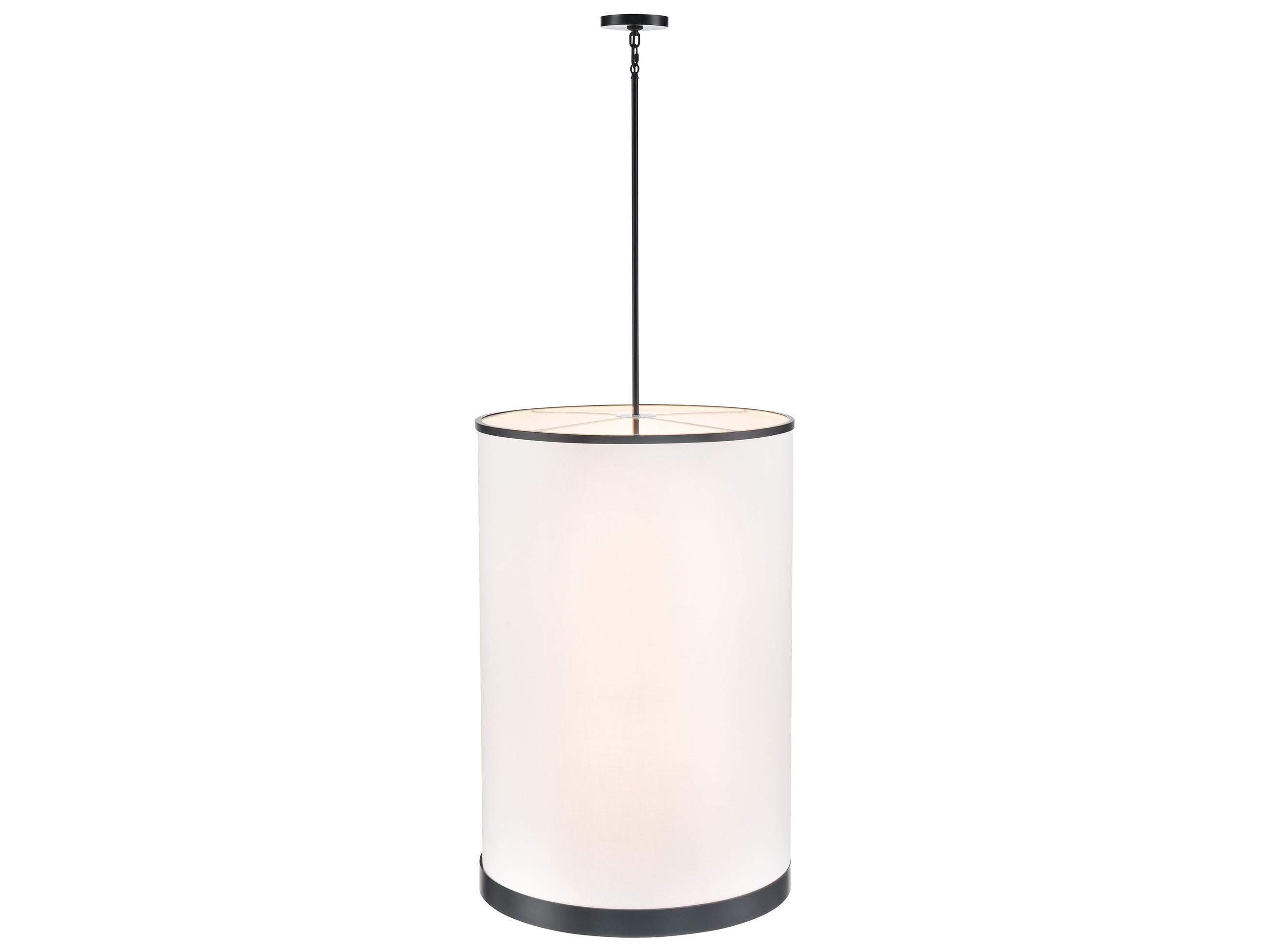 Artcraft High Street 8-Light Black Cylinder Pendant