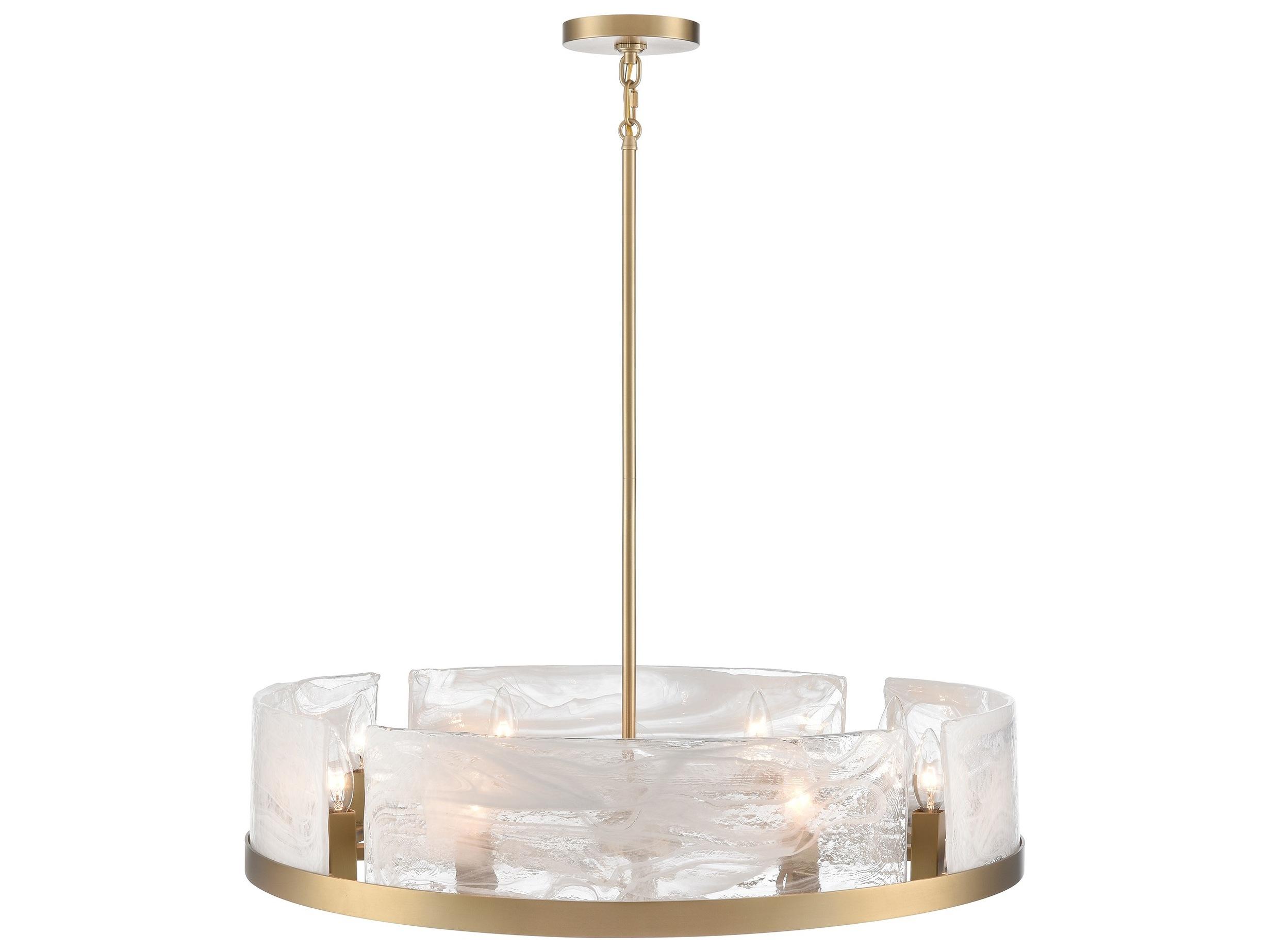 Artcraft Skye 8-Light Brass Drum Pendant