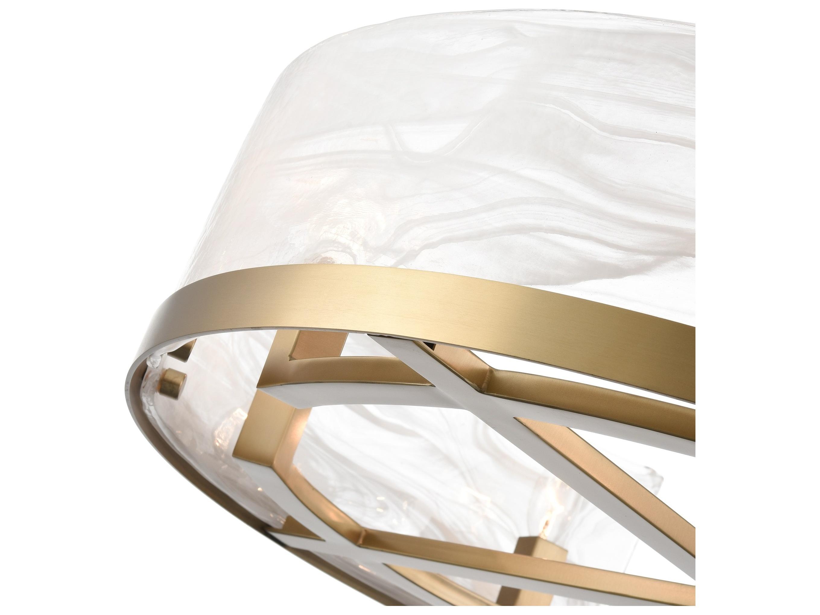 Artcraft Skye 8-Light Brass Drum Pendant