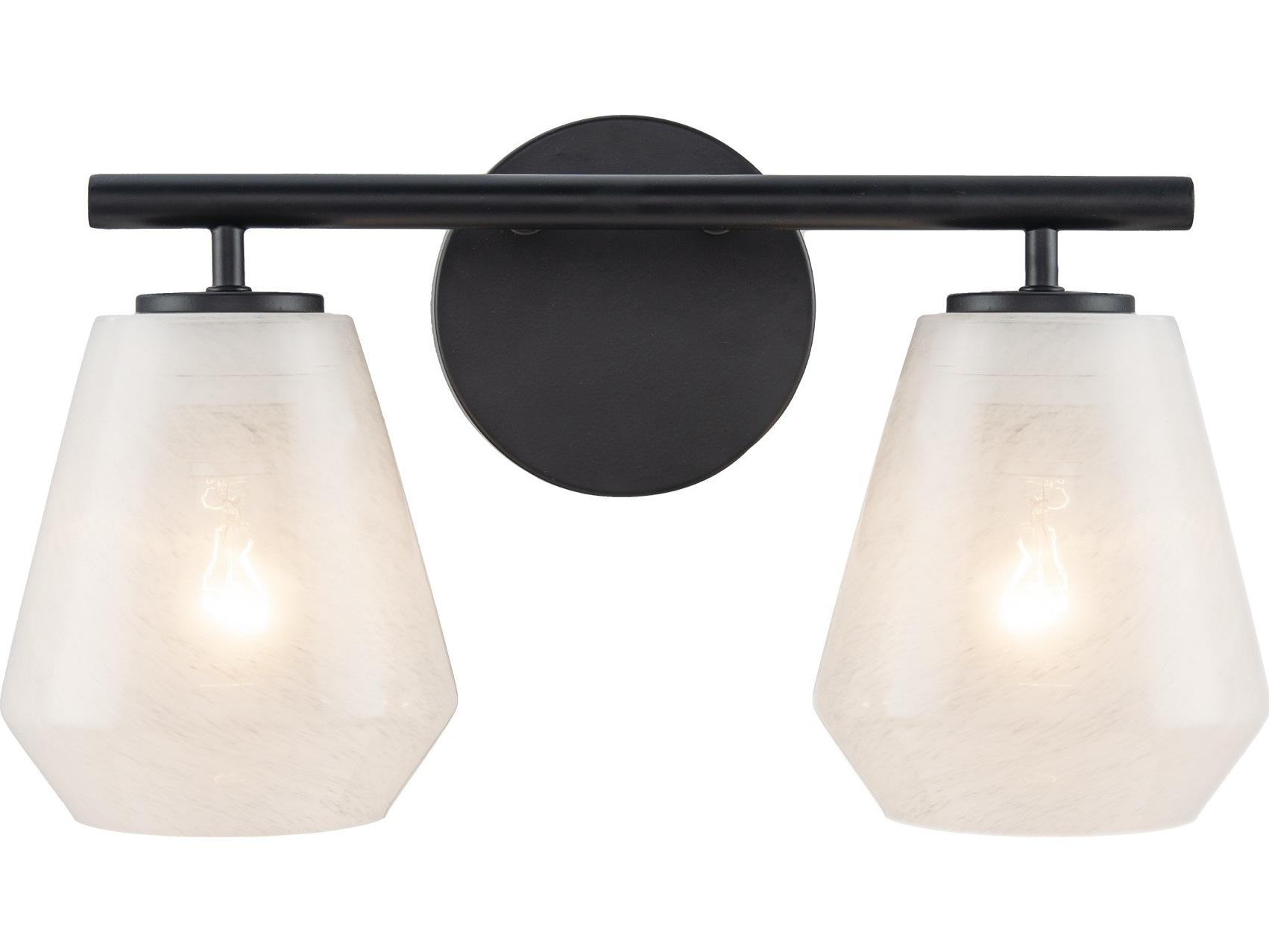Artcraft Brooke 2-Light Black Vanity Light