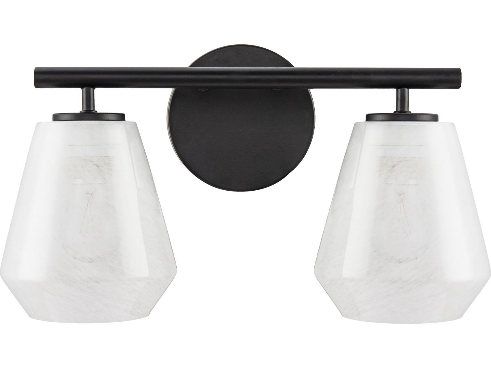 Artcraft Brooke 2-Light Black Vanity Light