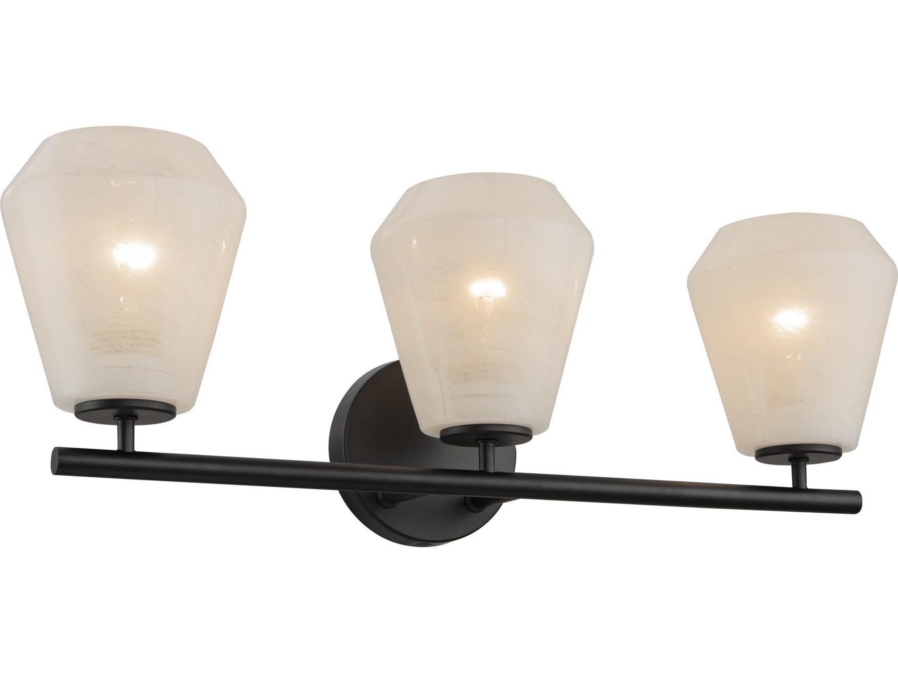 Artcraft Brooke 3-Light Black Vanity Light