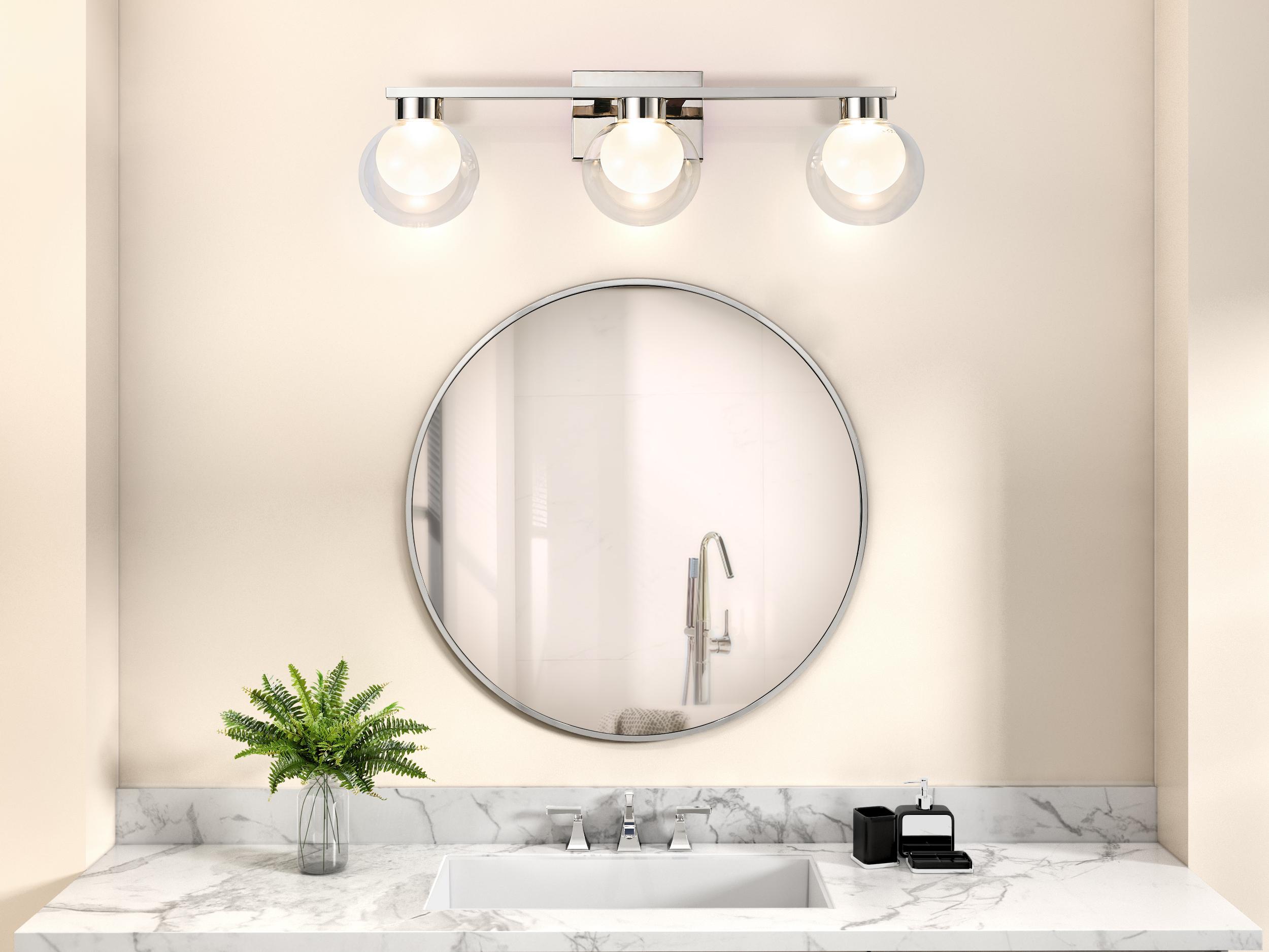 Artcraft Colton 3-Light Chrome Vanity Light