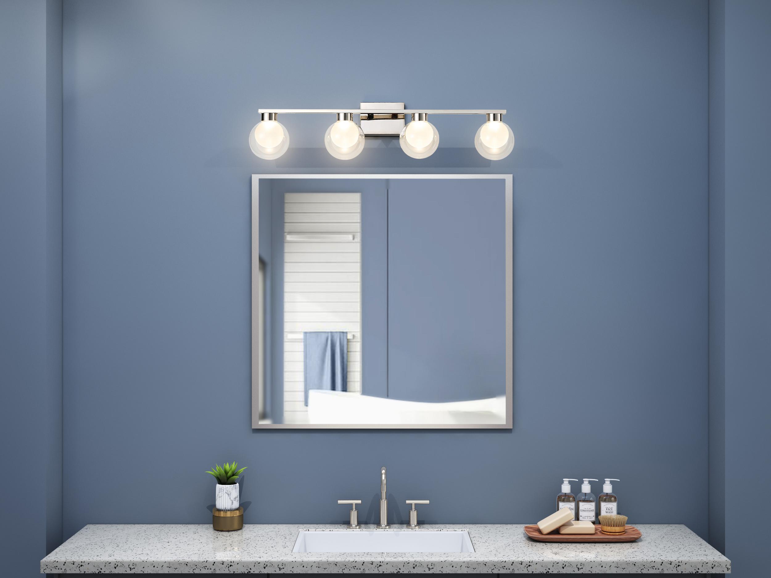 Artcraft Colton 4-Light Chrome Vanity Light