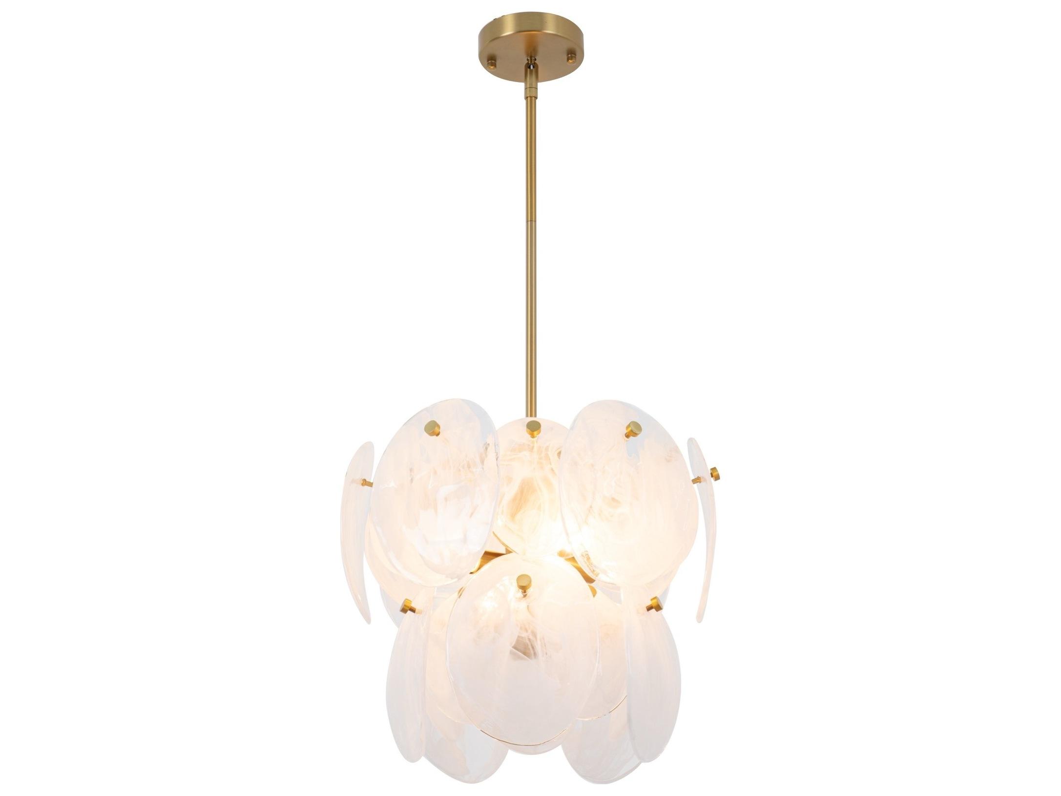 Artcraft Lily 4-Light Brushed Brass Pendant