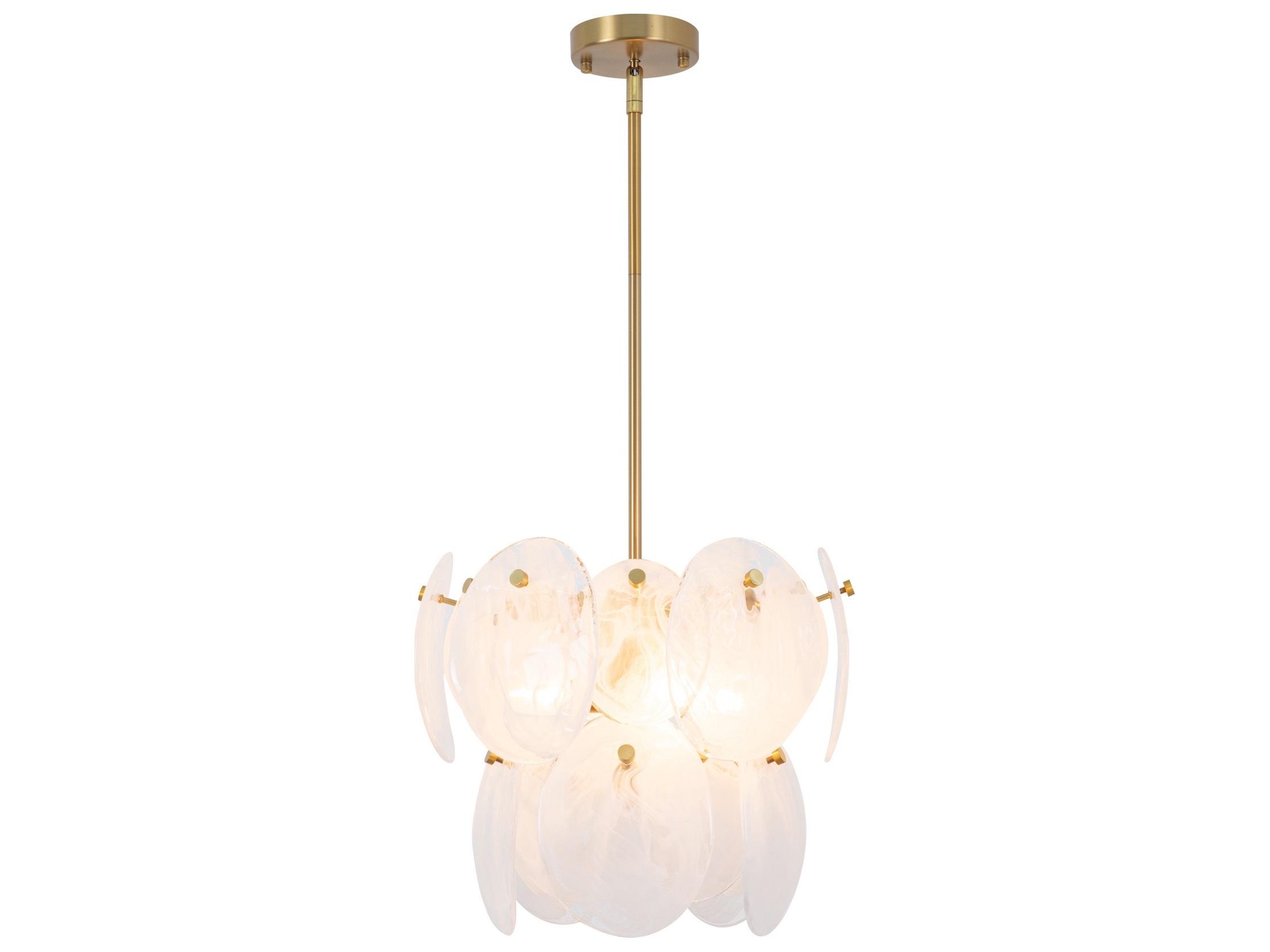 Artcraft Lily 4-Light Brushed Brass Pendant