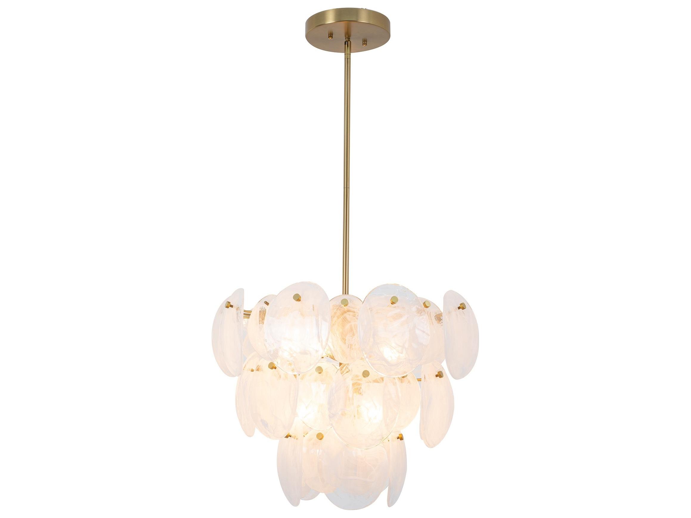 Artcraft Lily 8-Light Brushed Brass Chandelier