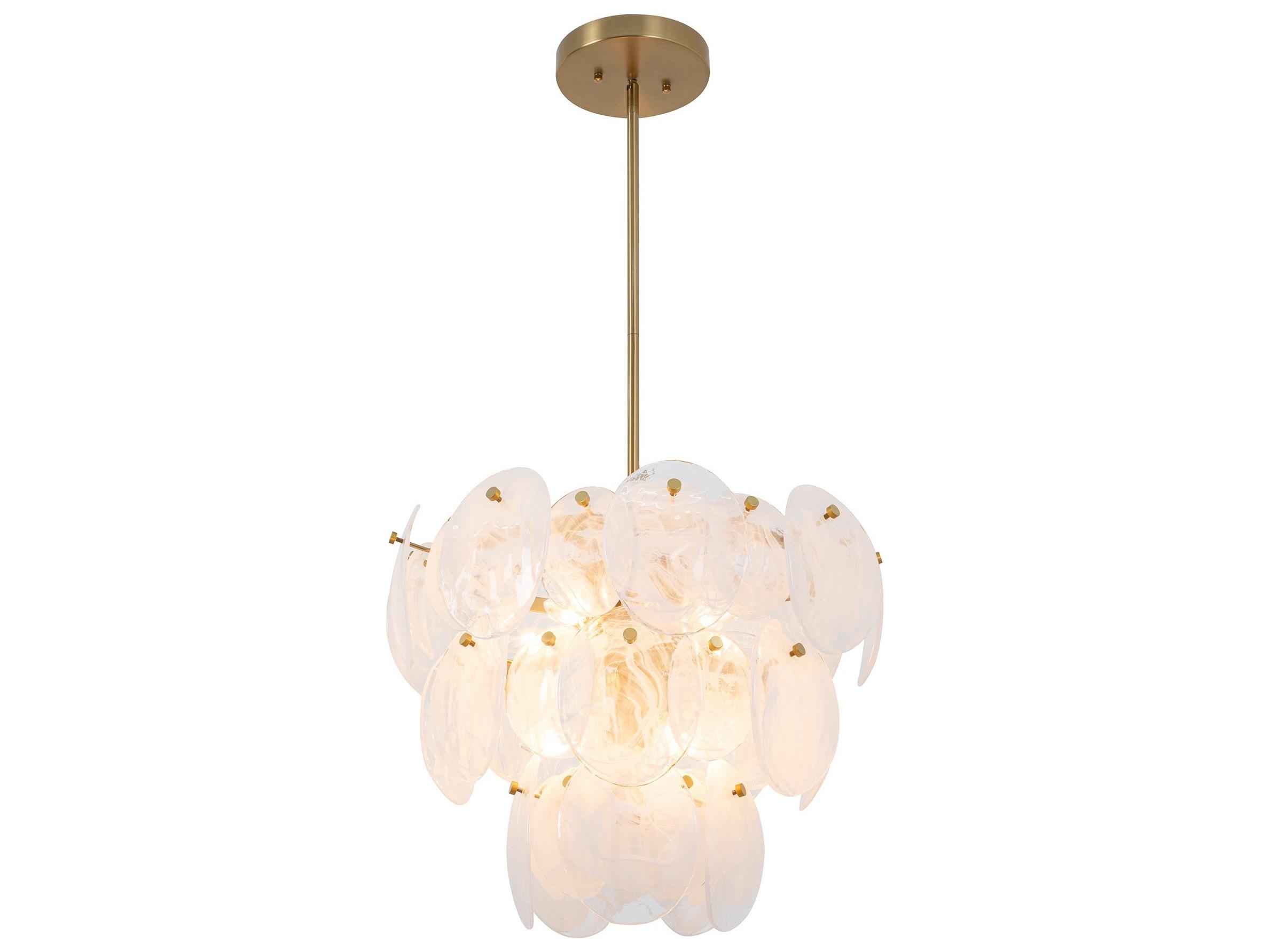 Artcraft Lily 8-Light Brushed Brass Chandelier