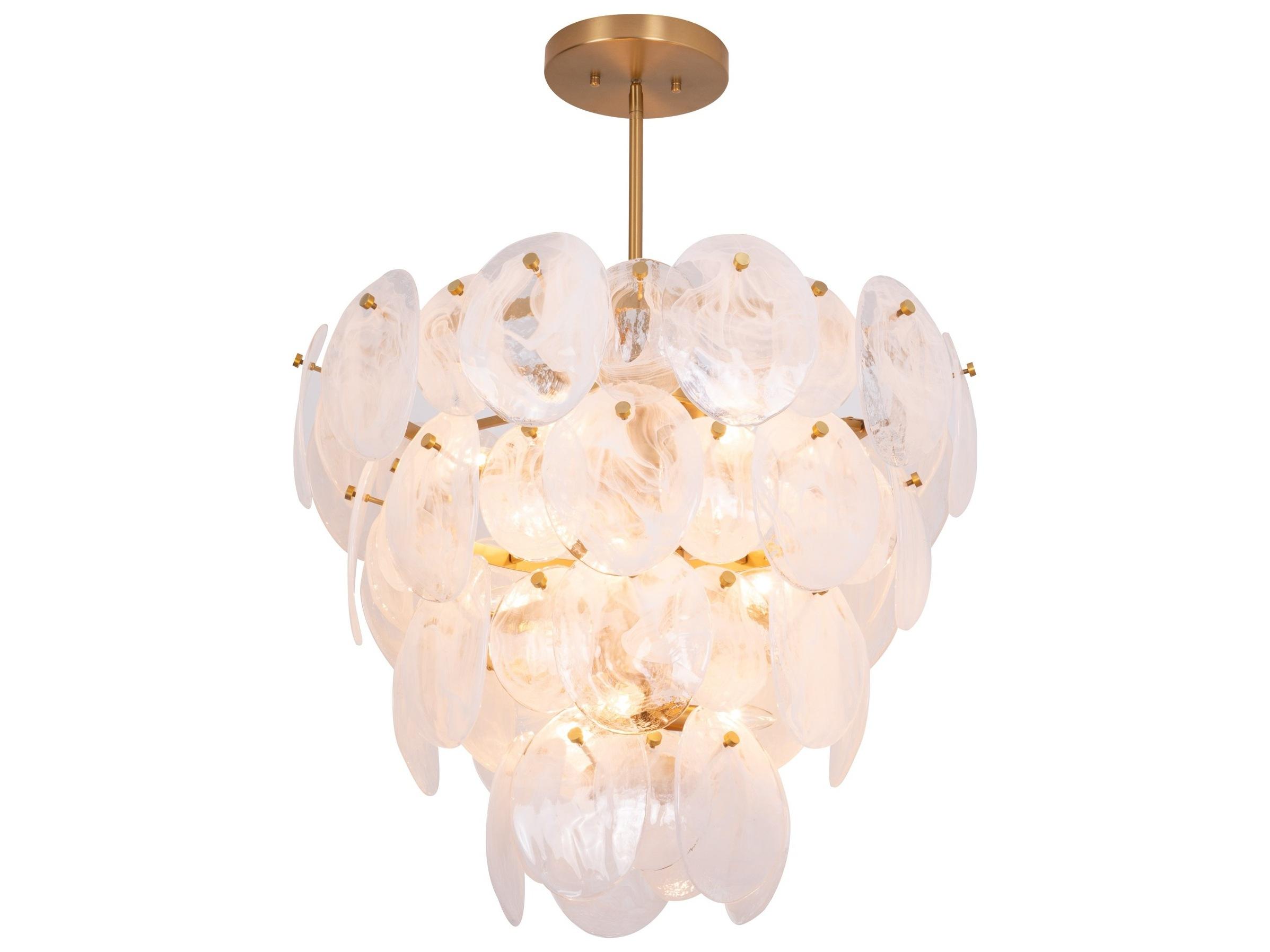 Artcraft Lily 13-Light Brushed Brass Chandelier