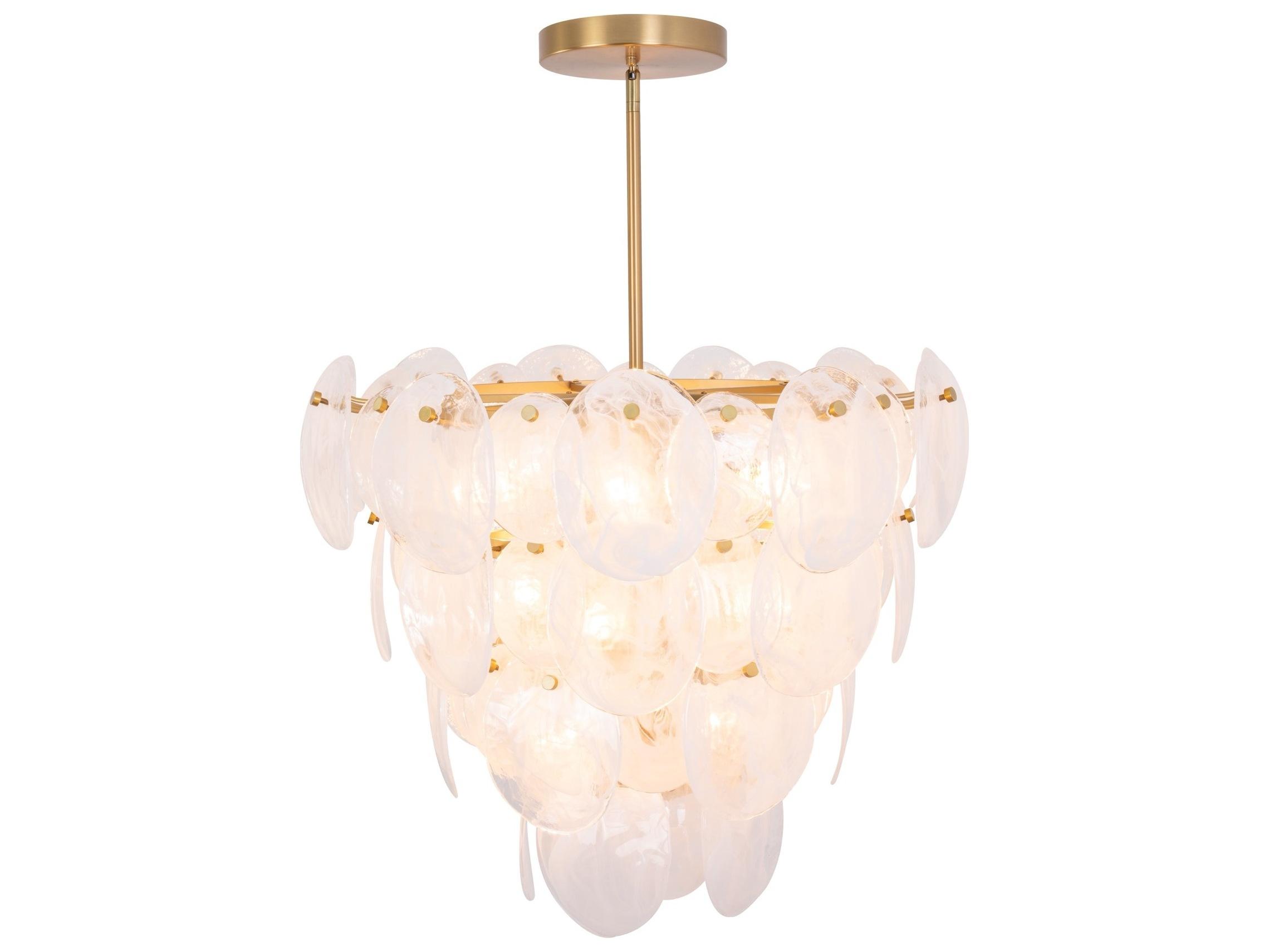 Artcraft Lily 13-Light Brushed Brass Chandelier