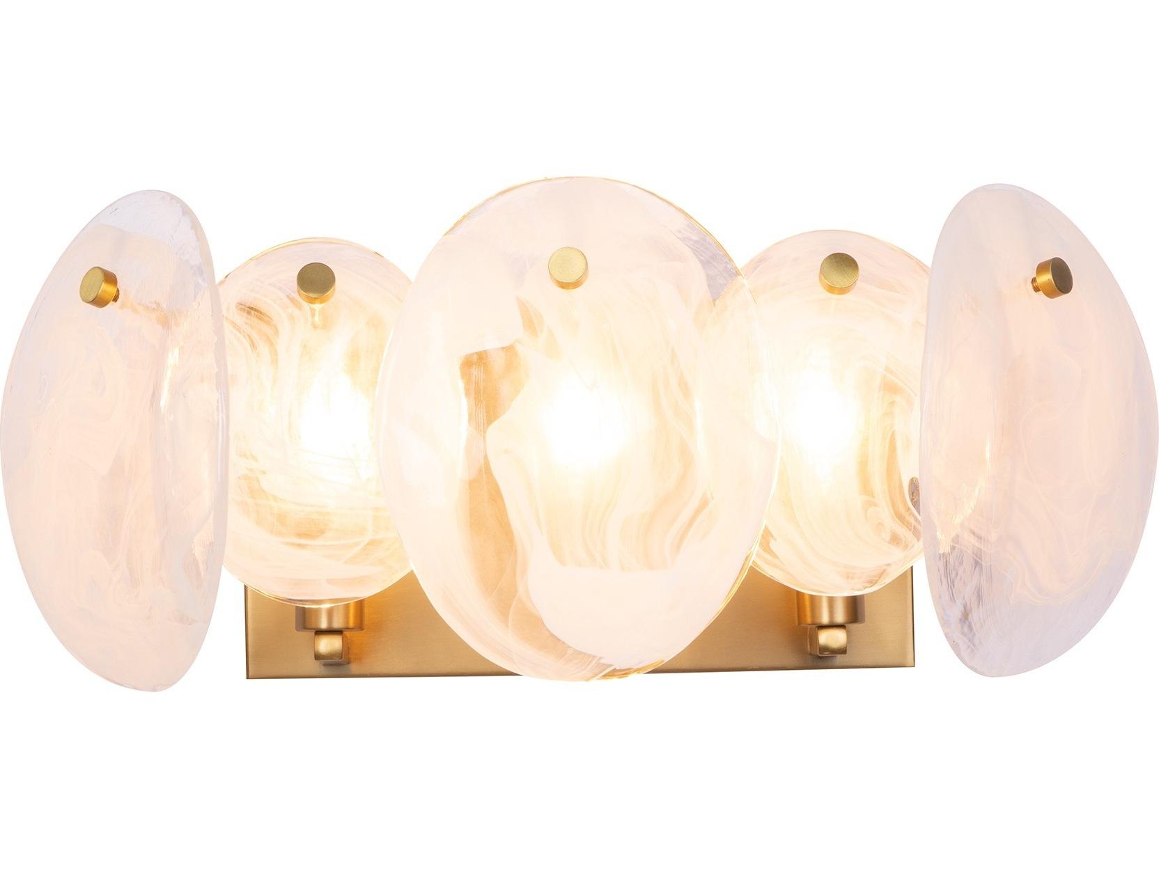 Artcraft Lily 3-Light Brushed Brass Vanity Light