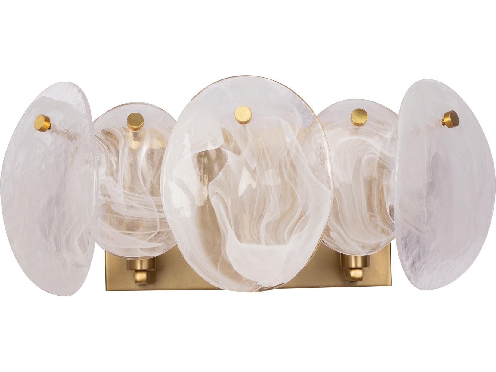 Artcraft Lily 3-Light Brushed Brass Vanity Light