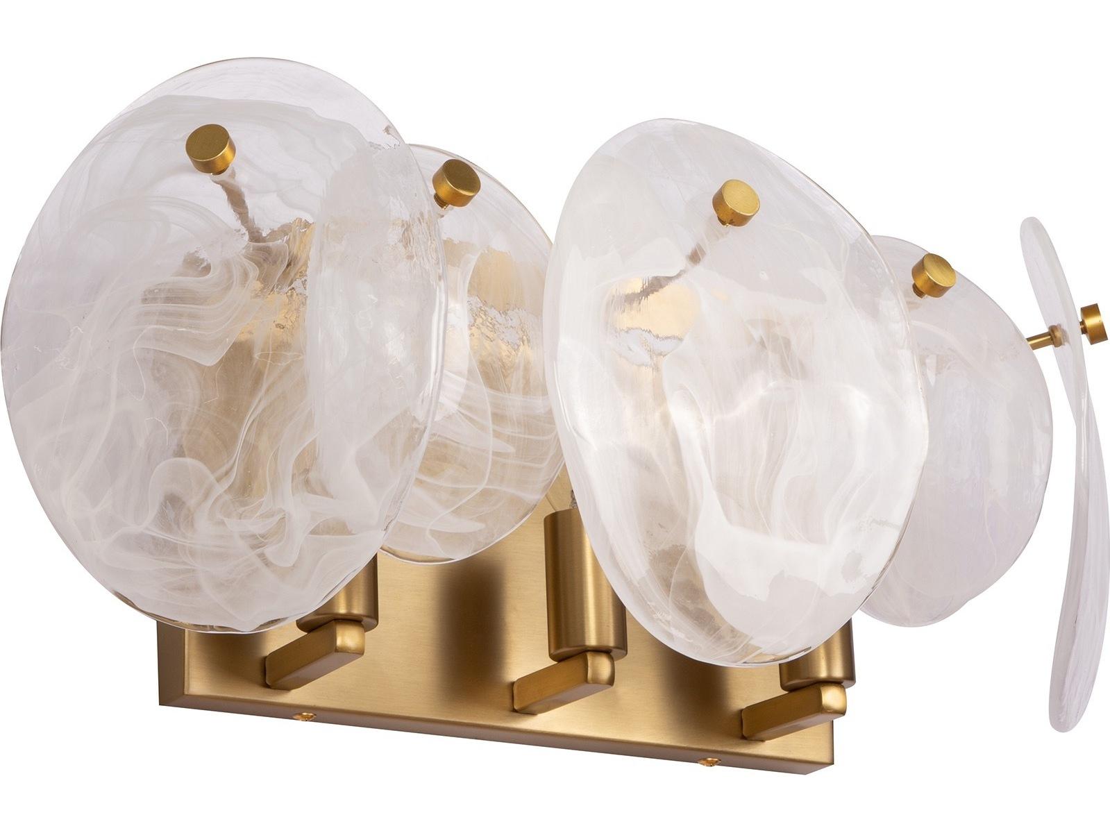 Artcraft Lily 3-Light Brushed Brass Vanity Light