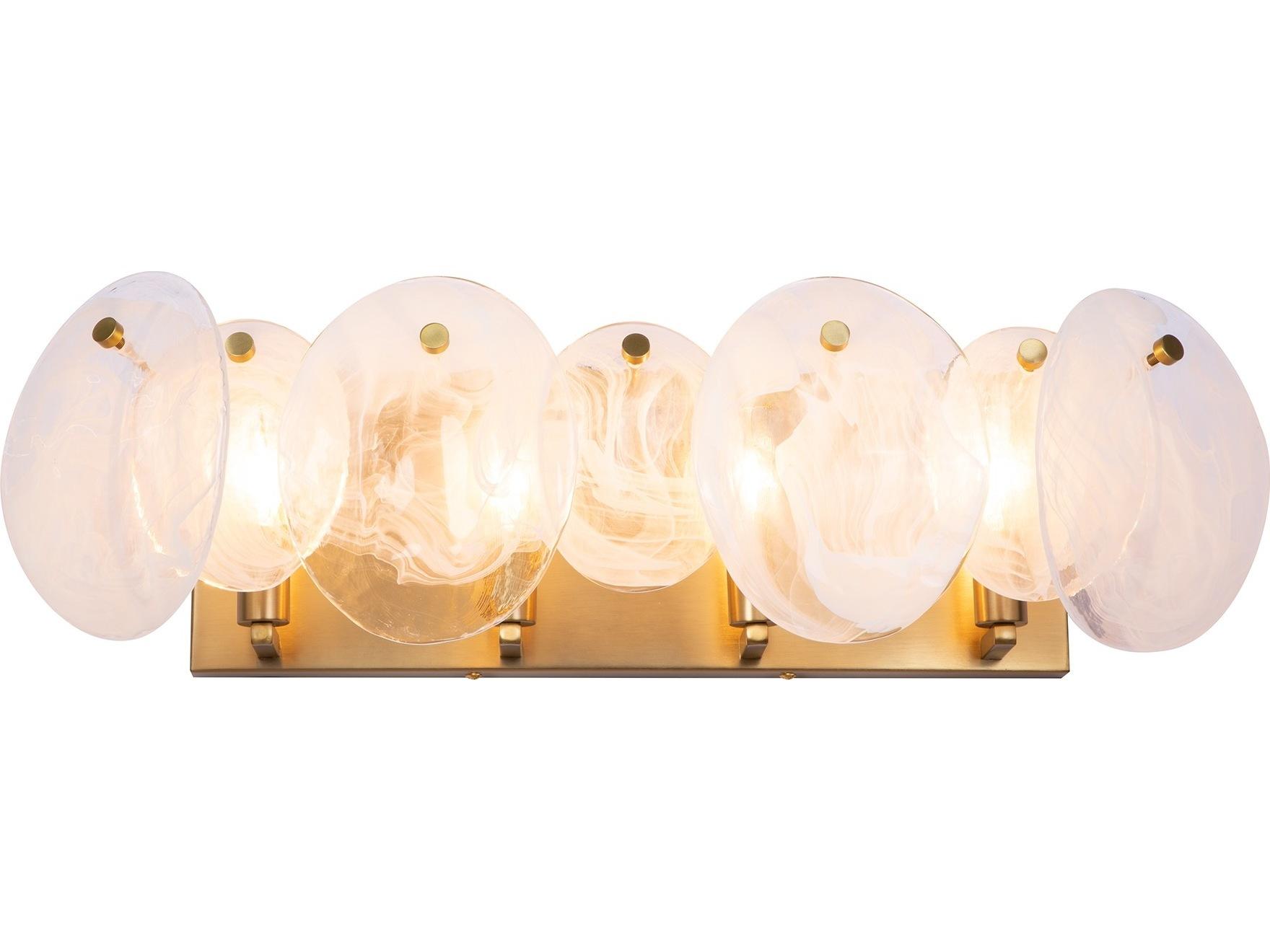 Artcraft Lily 4-Light Brushed Brass Vanity Light