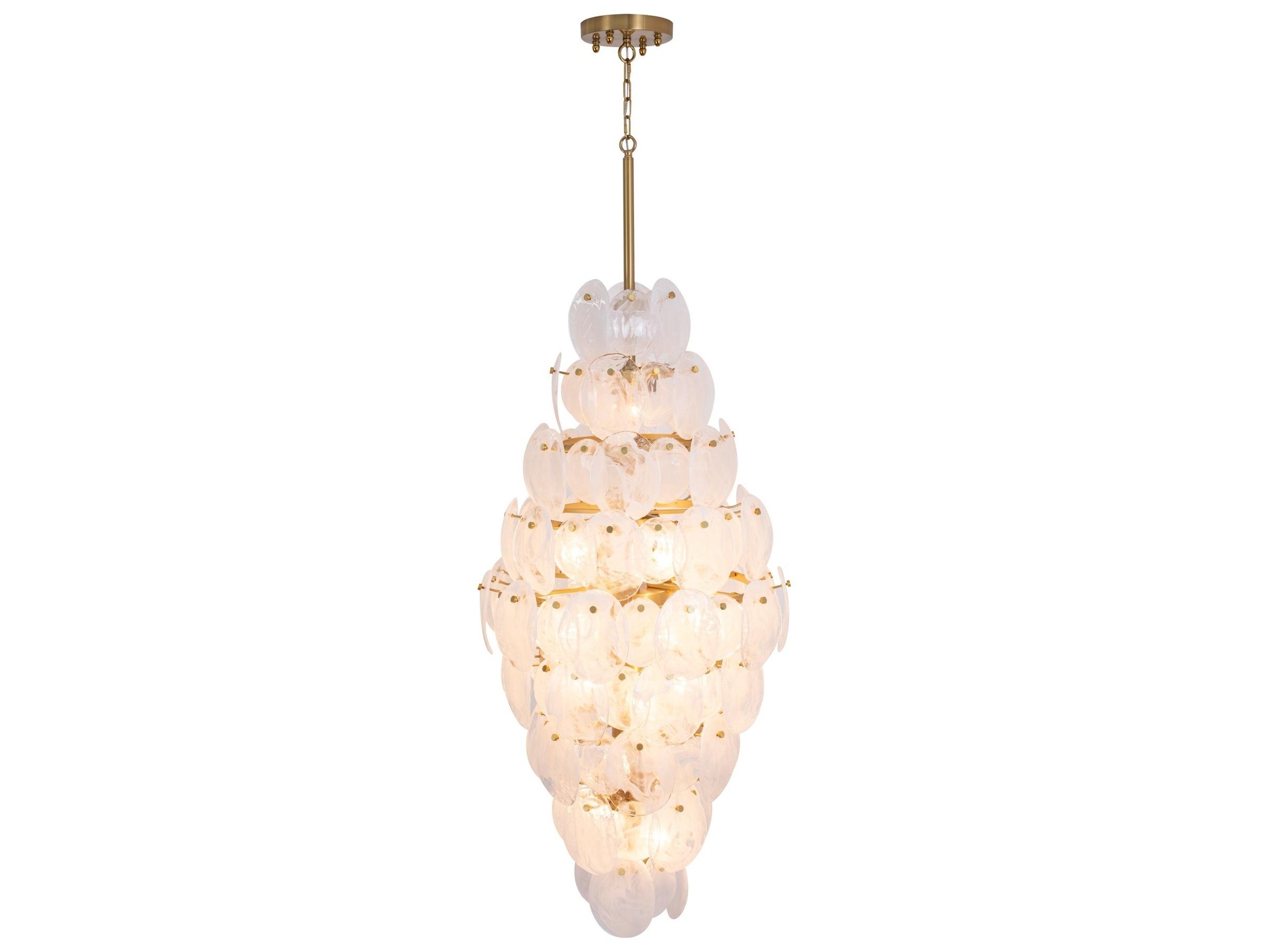 Artcraft Lily 15-Light Brushed Brass Chandelier