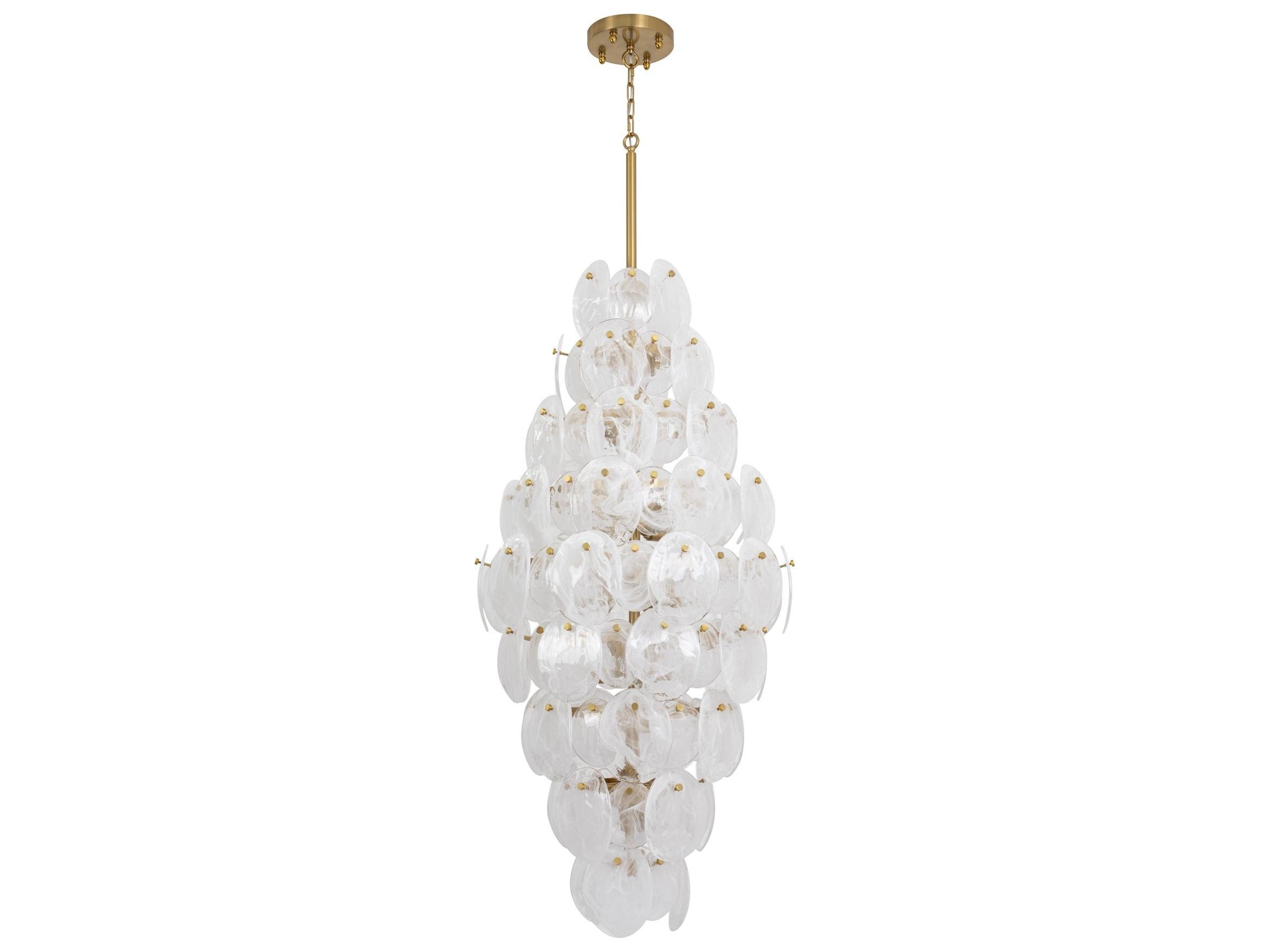Artcraft Lily 15-Light Brushed Brass Chandelier