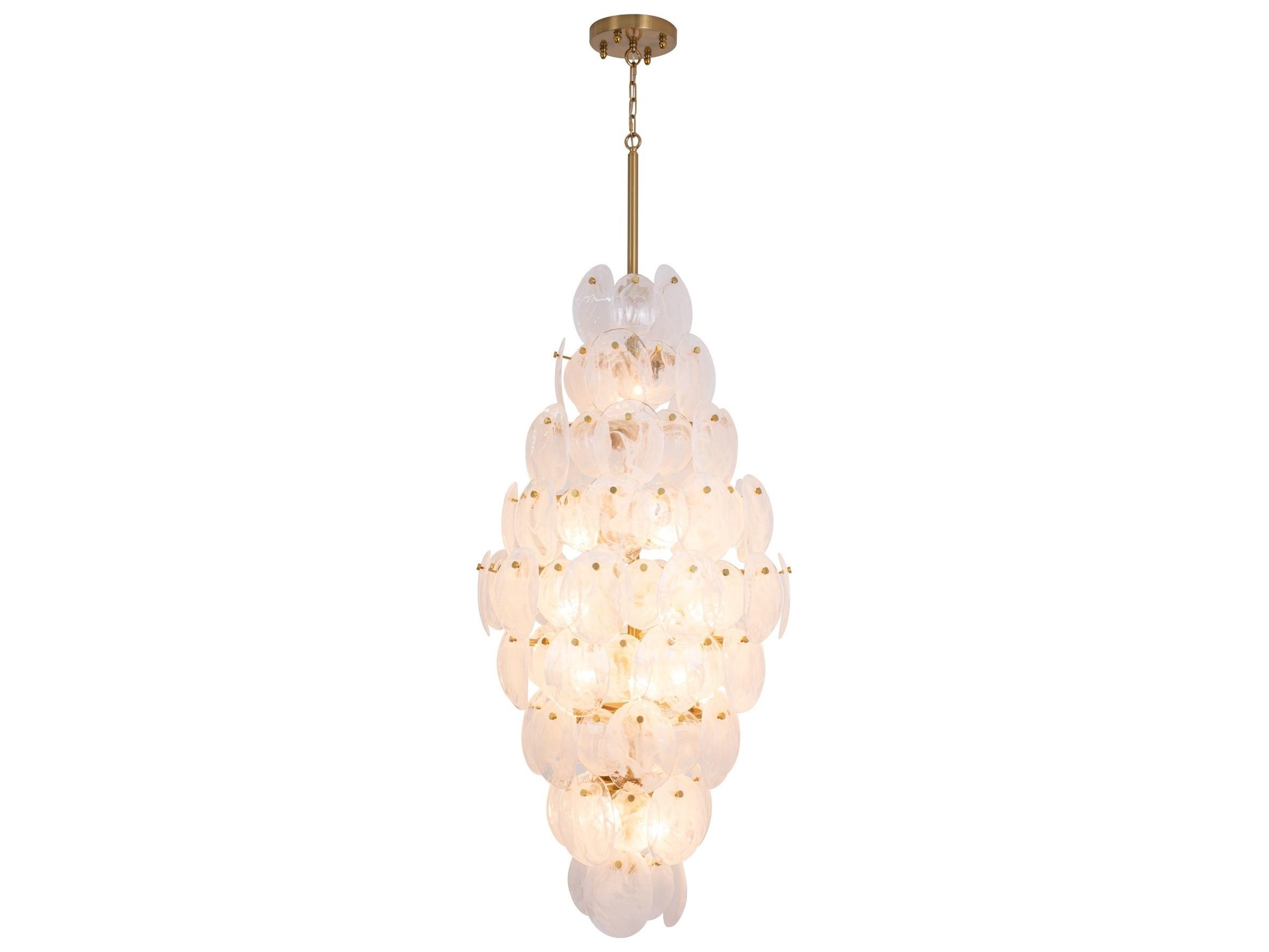 Artcraft Lily 15-Light Brushed Brass Chandelier