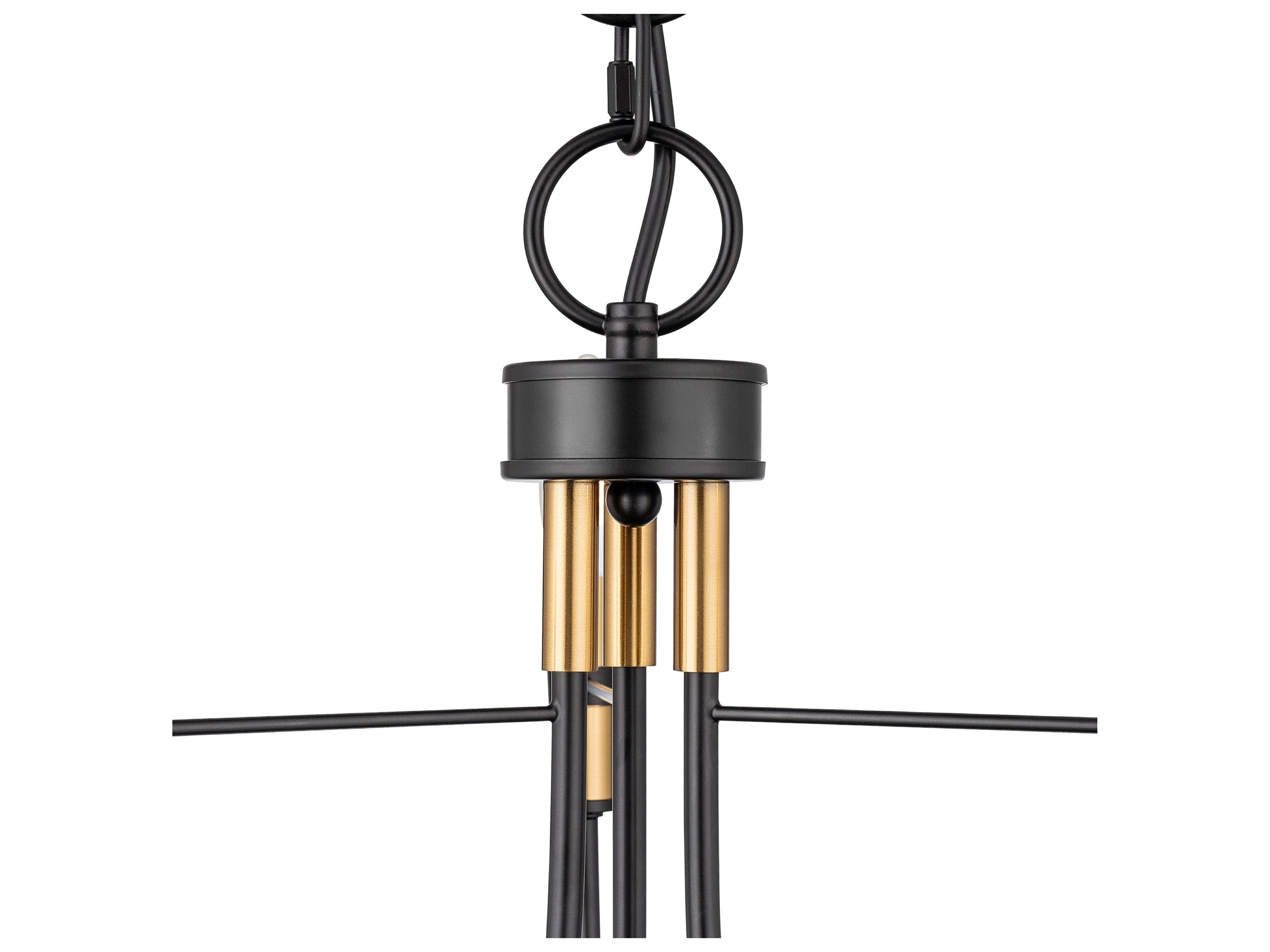 Artcraft Foundry 3-Light Black Candelabra Chandelier