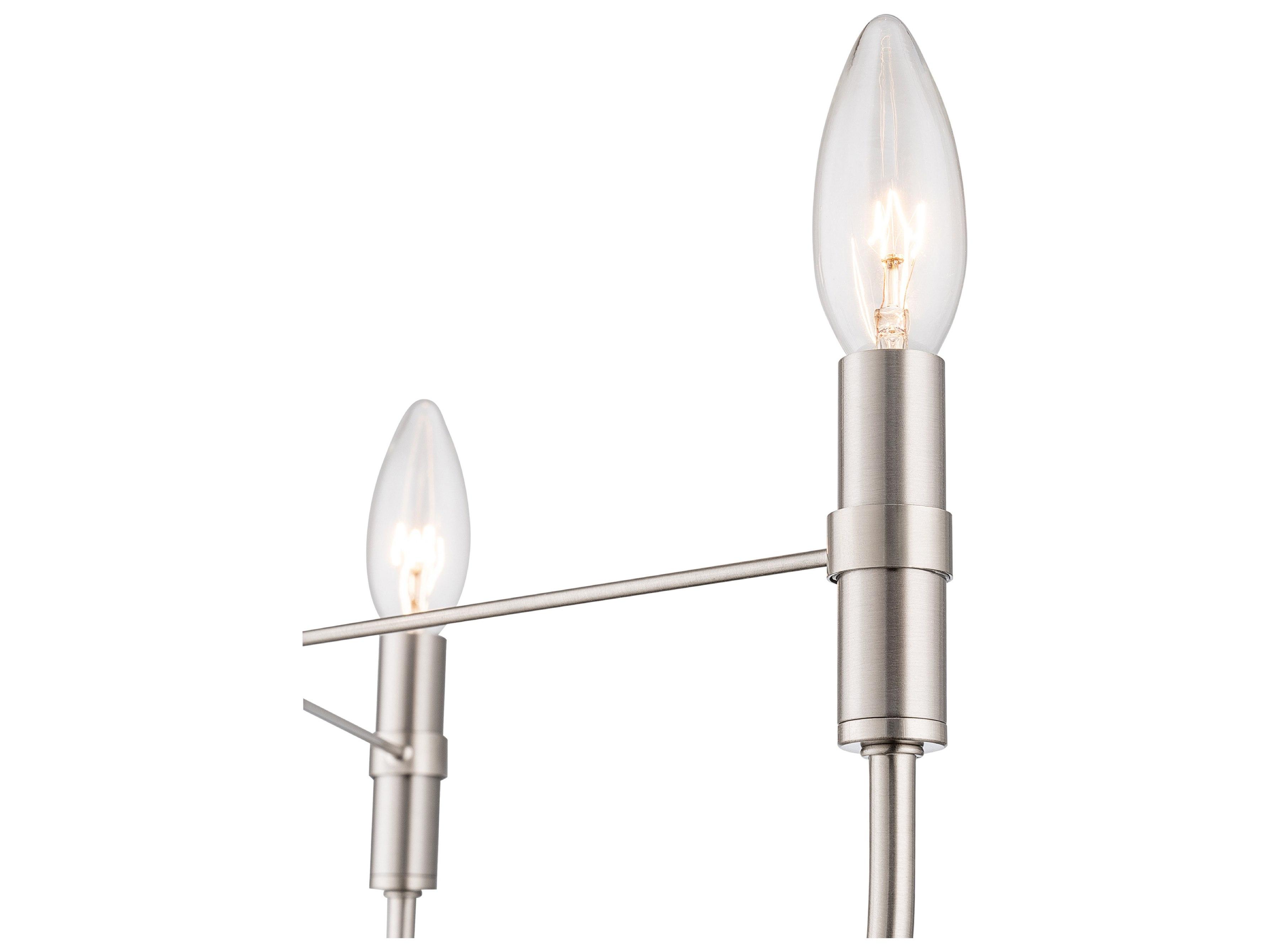 Artcraft Foundry 3-Light Brushed Nickel Candelabra Chandelier