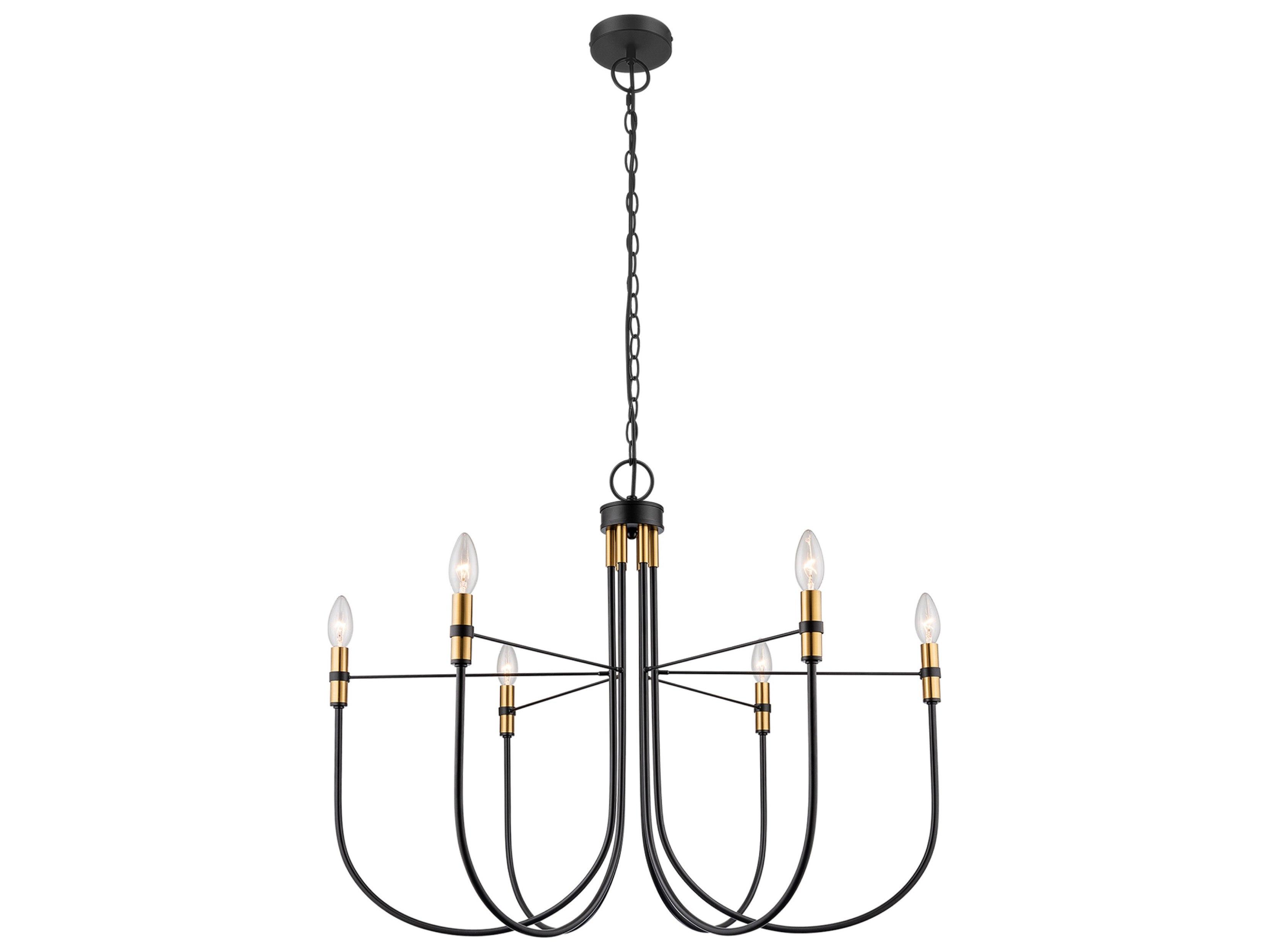 Artcraft Foundry 6-Light Black Candelabra Chandelier