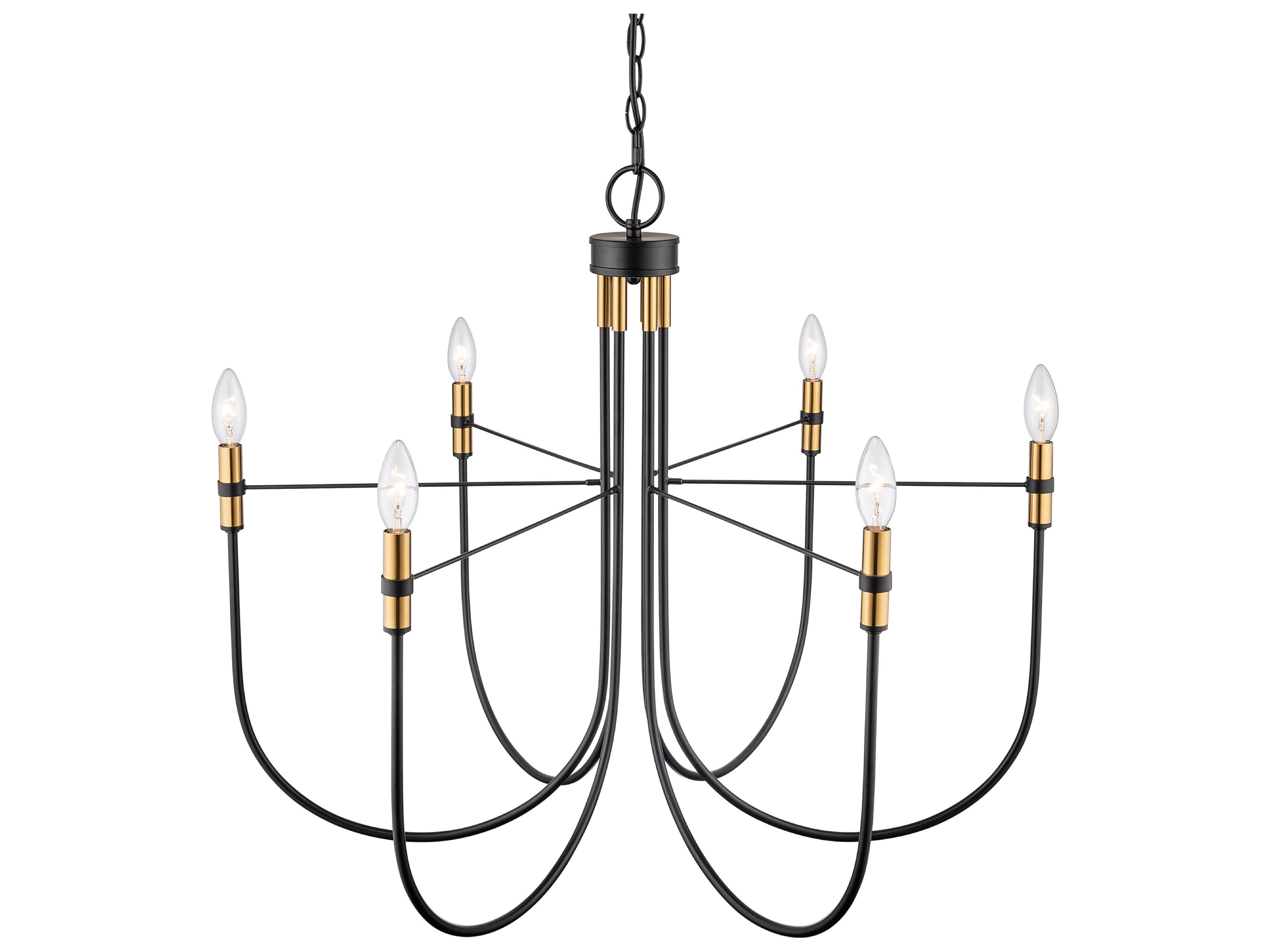 Artcraft Foundry 6-Light Black Candelabra Chandelier