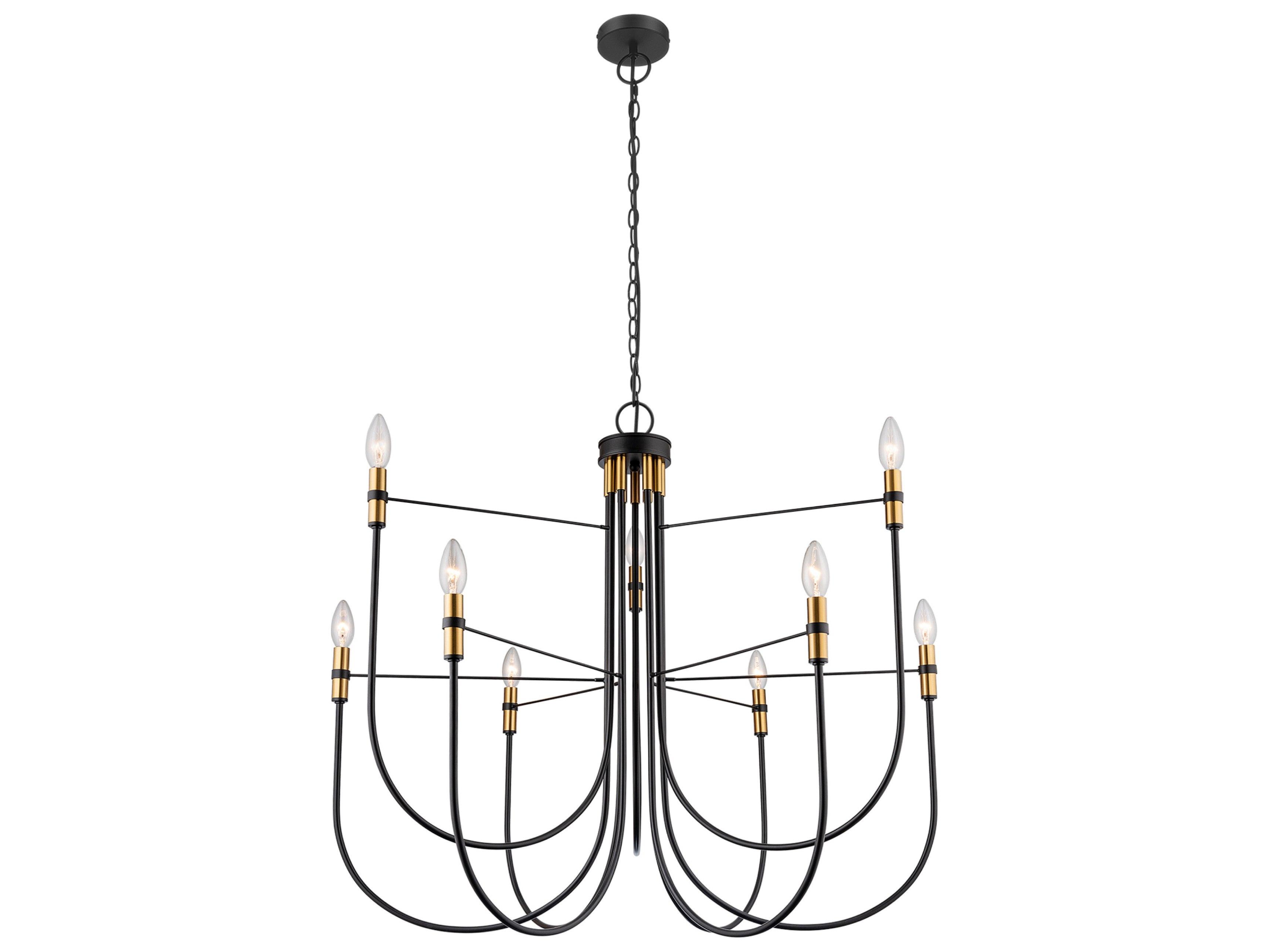 Artcraft Foundry 9-Light Black Candelabra Chandelier