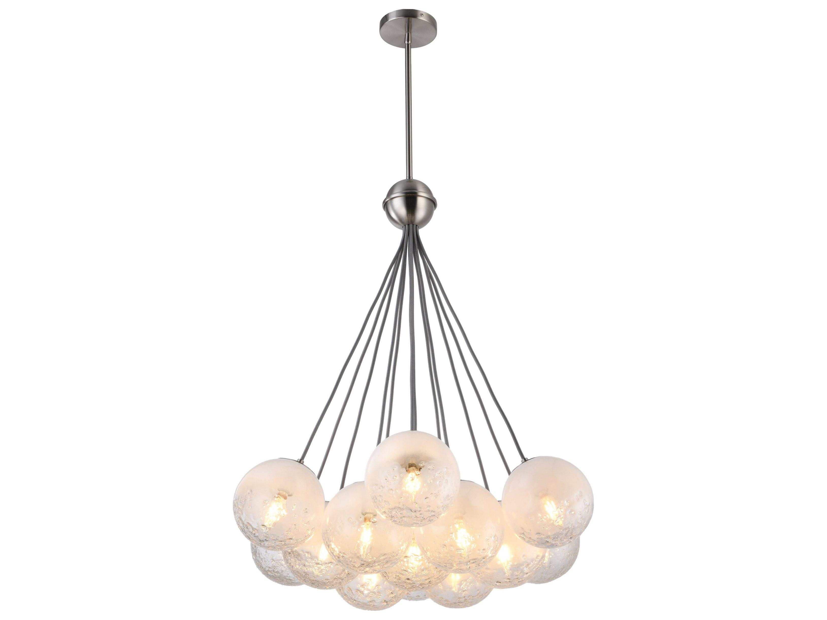 Artcraft Moonlight 12-Light Satin Nickel Globe Pendant