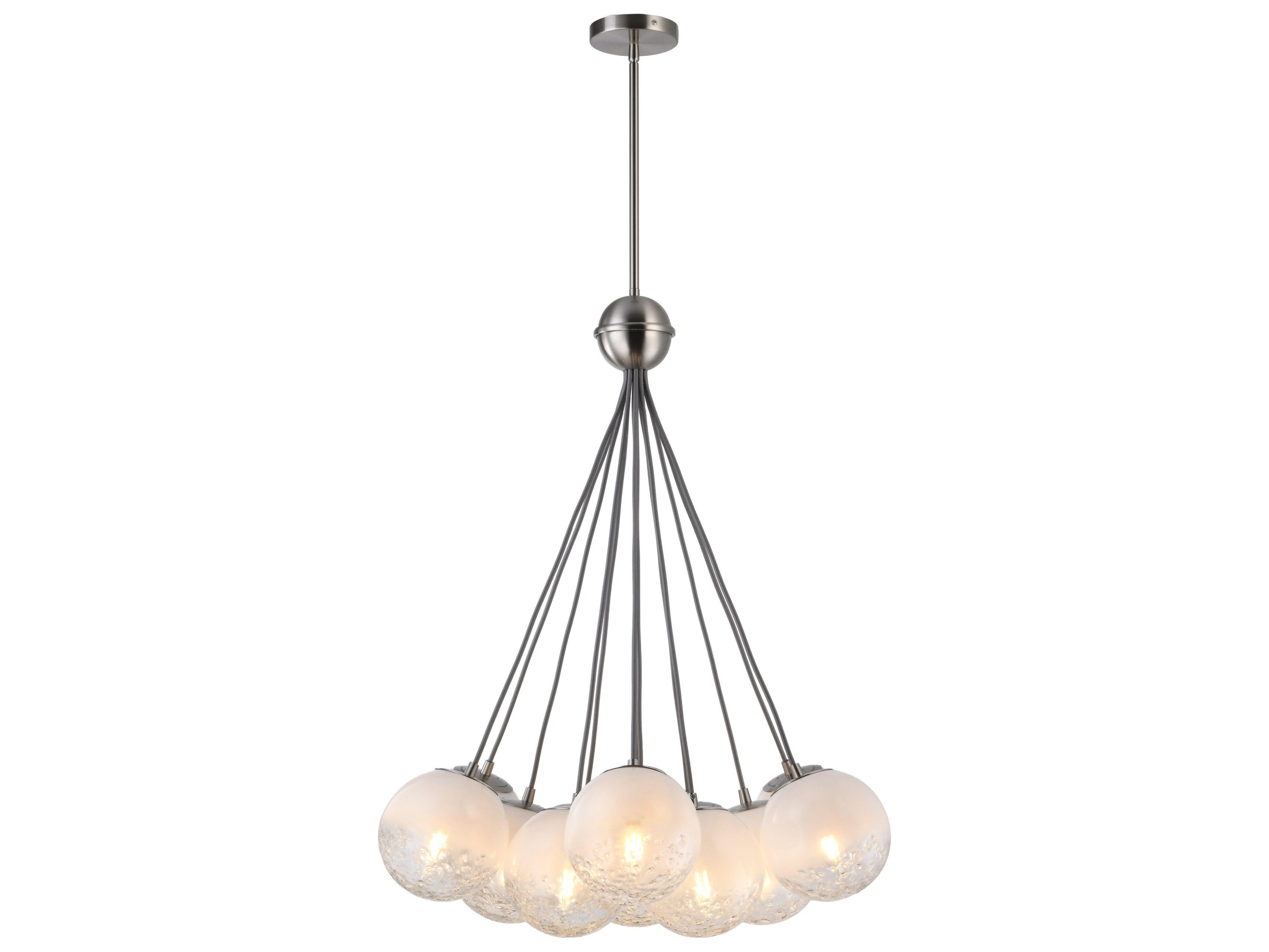 Artcraft Moonlight 12-Light Satin Nickel Globe Pendant