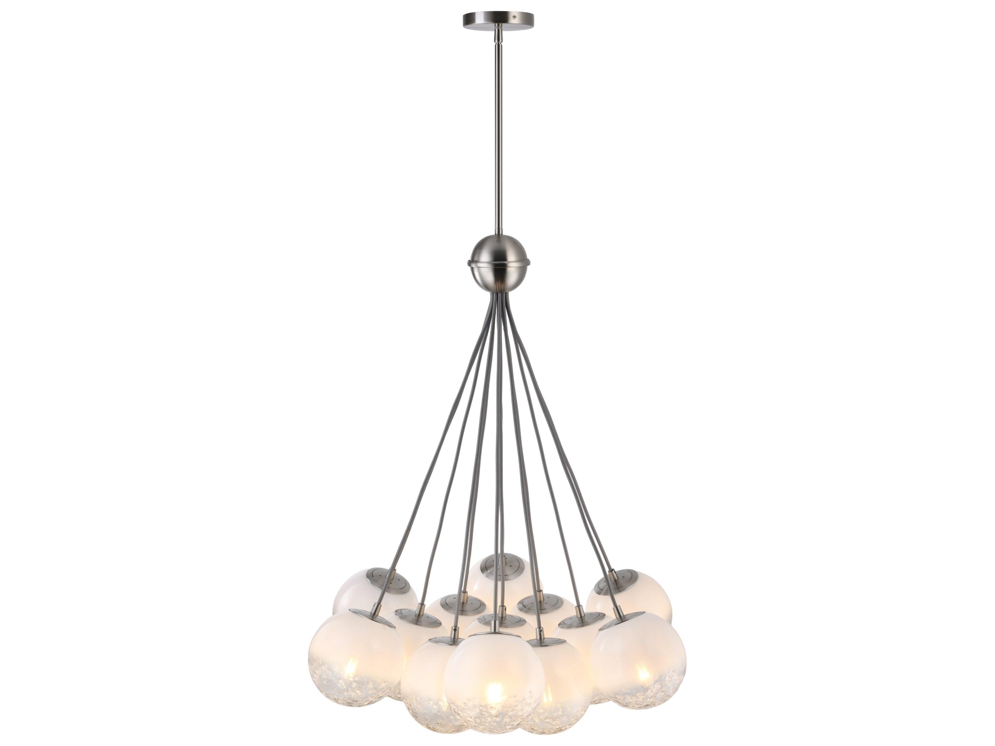Artcraft Moonlight 12-Light Satin Nickel Globe Pendant