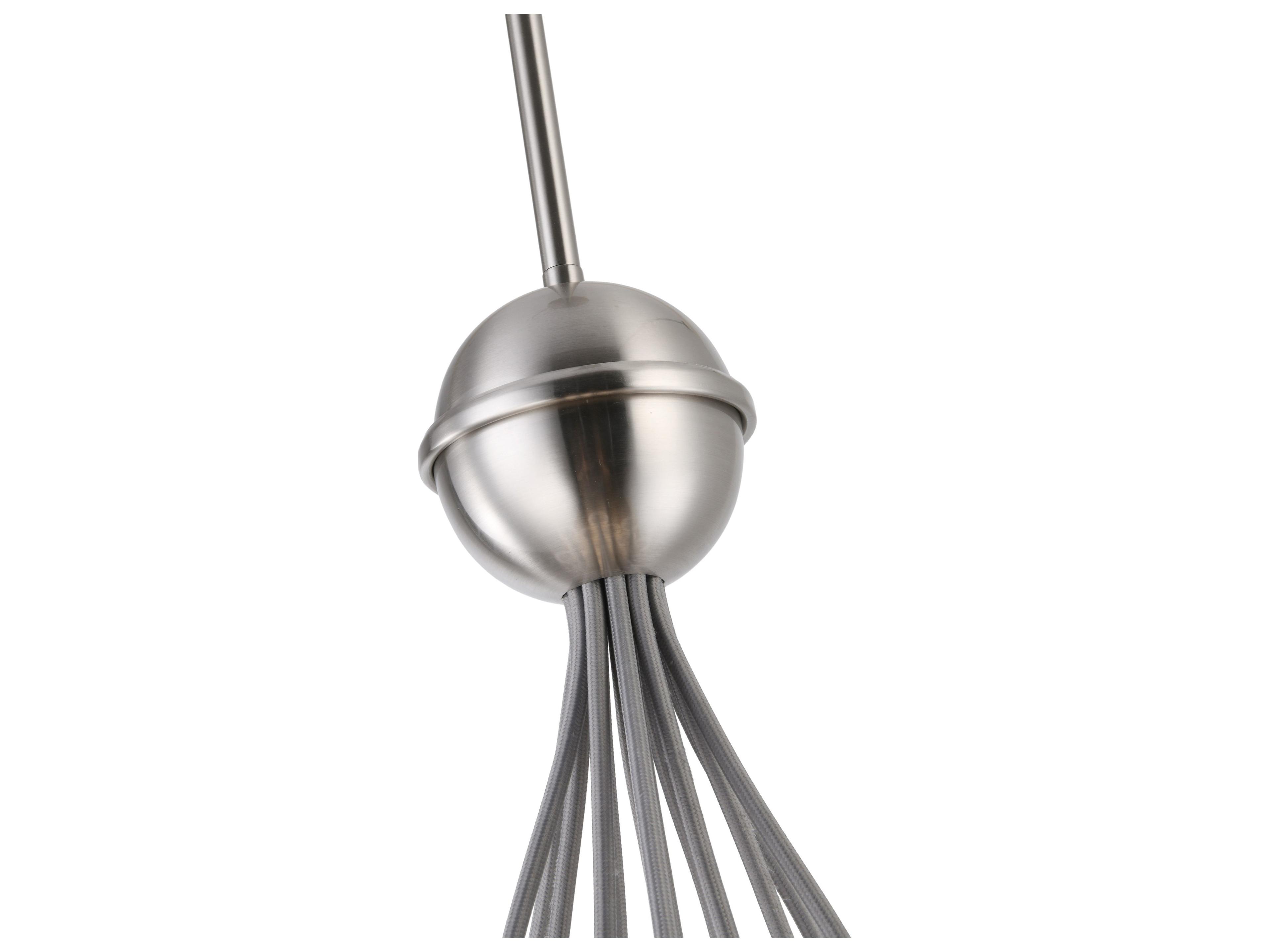 Artcraft Moonlight 12-Light Satin Nickel Globe Pendant