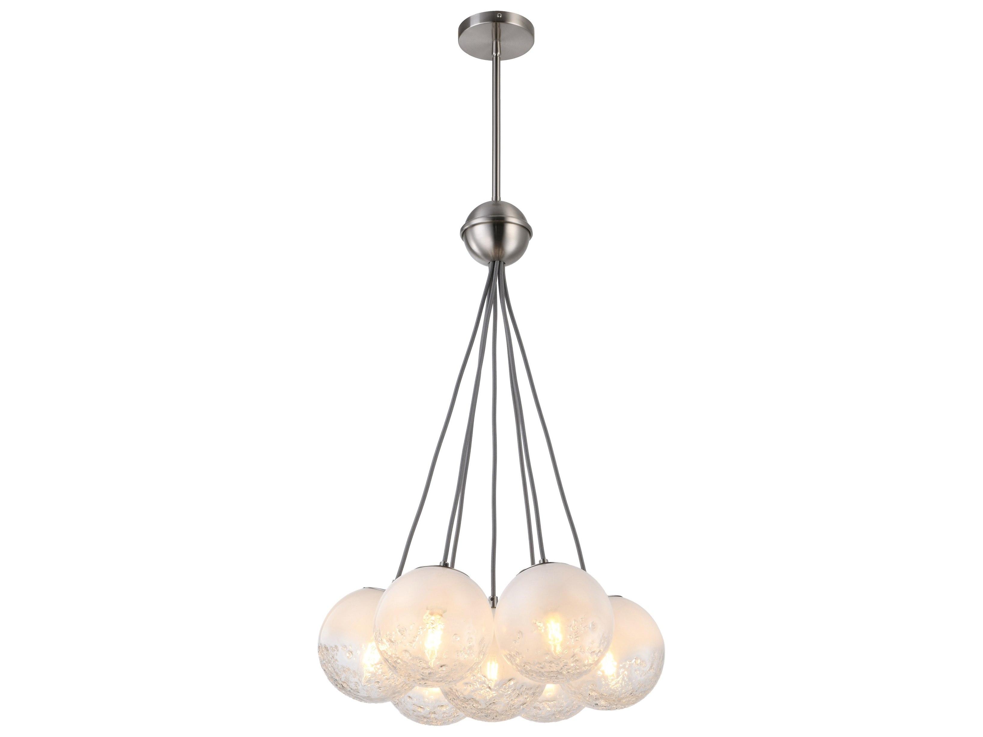 Artcraft Moonlight 7-Light Satin Nickel Globe Pendant
