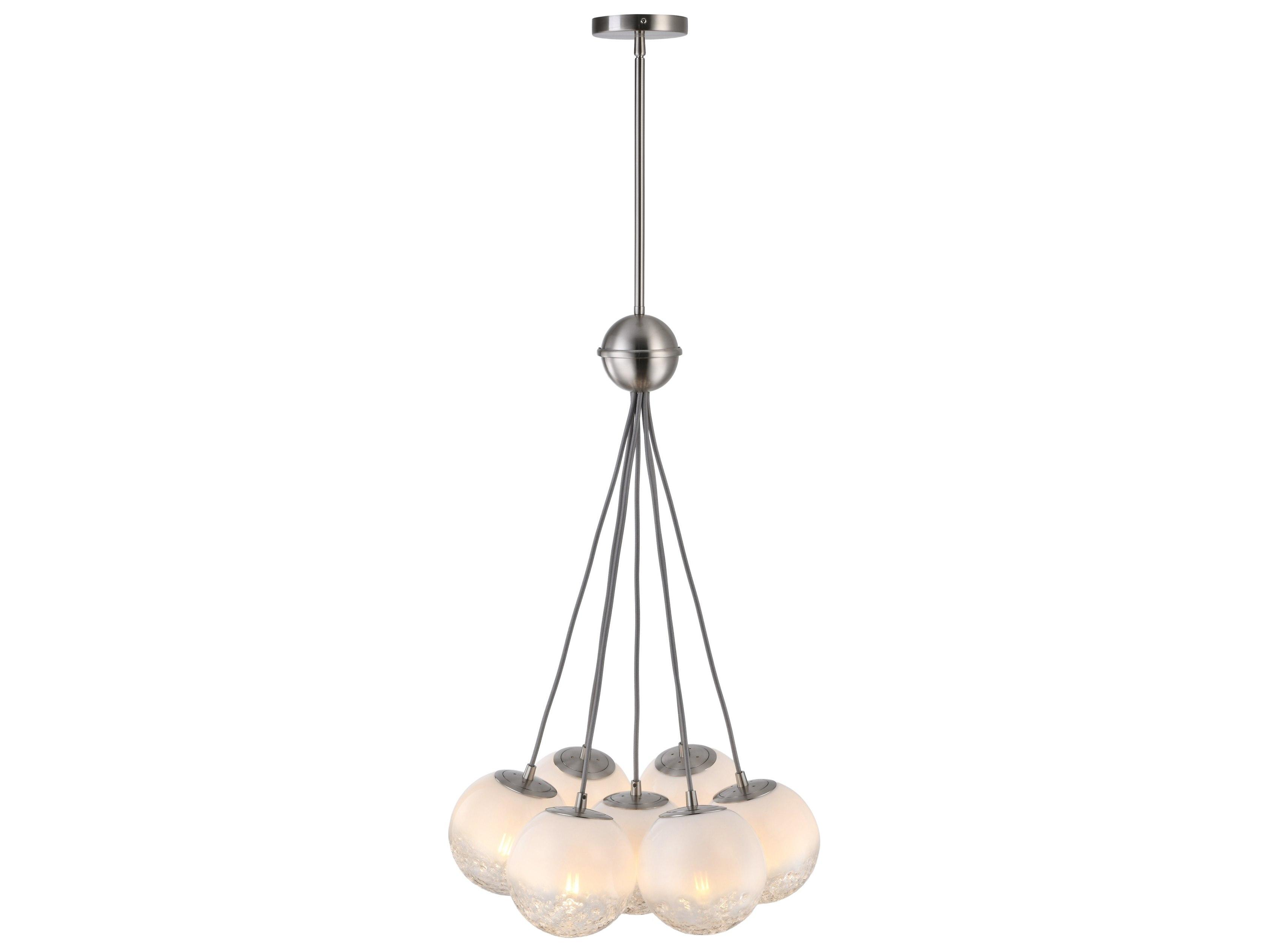 Artcraft Moonlight 7-Light Satin Nickel Globe Pendant