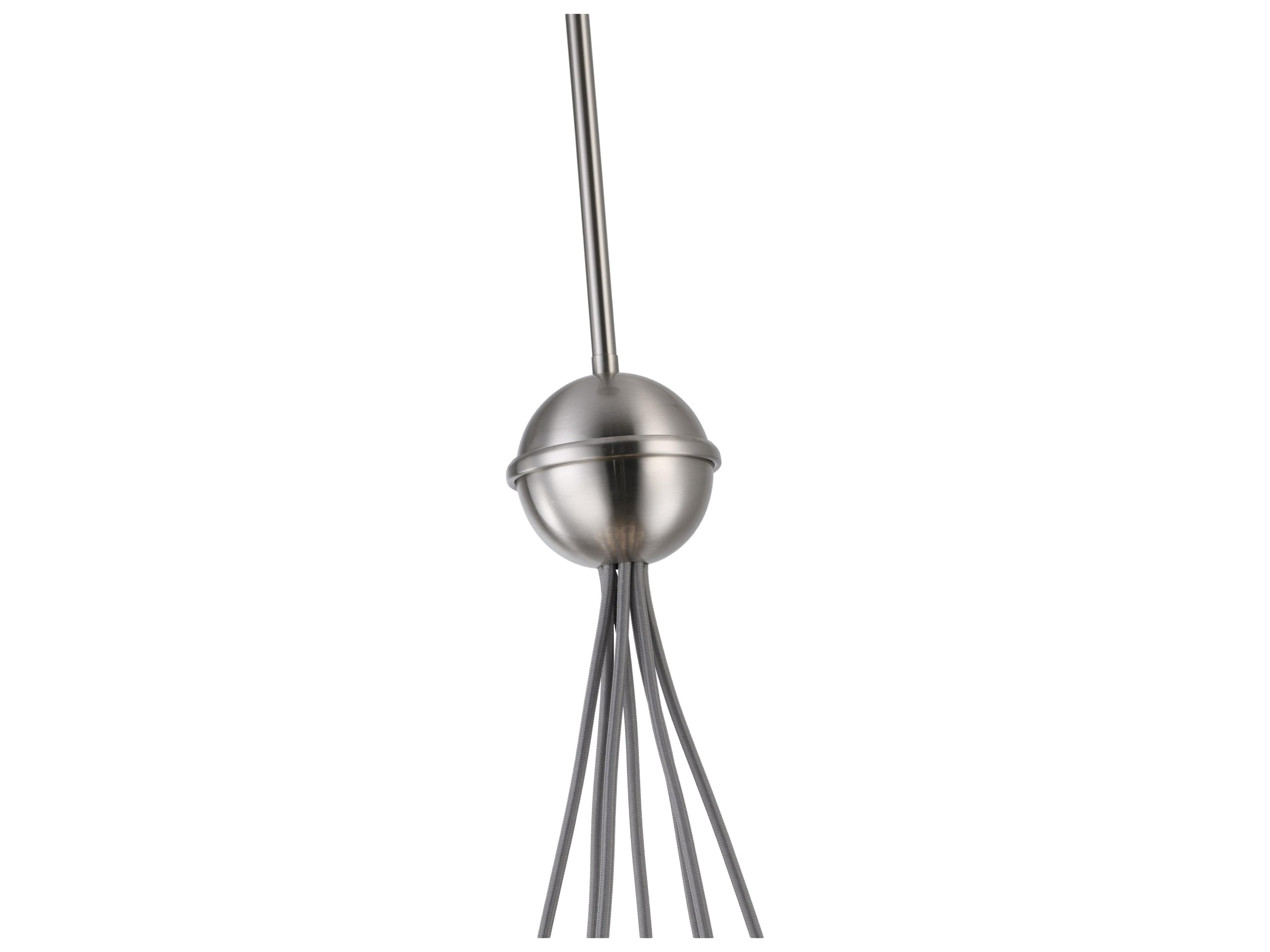 Artcraft Moonlight 7-Light Satin Nickel Globe Pendant